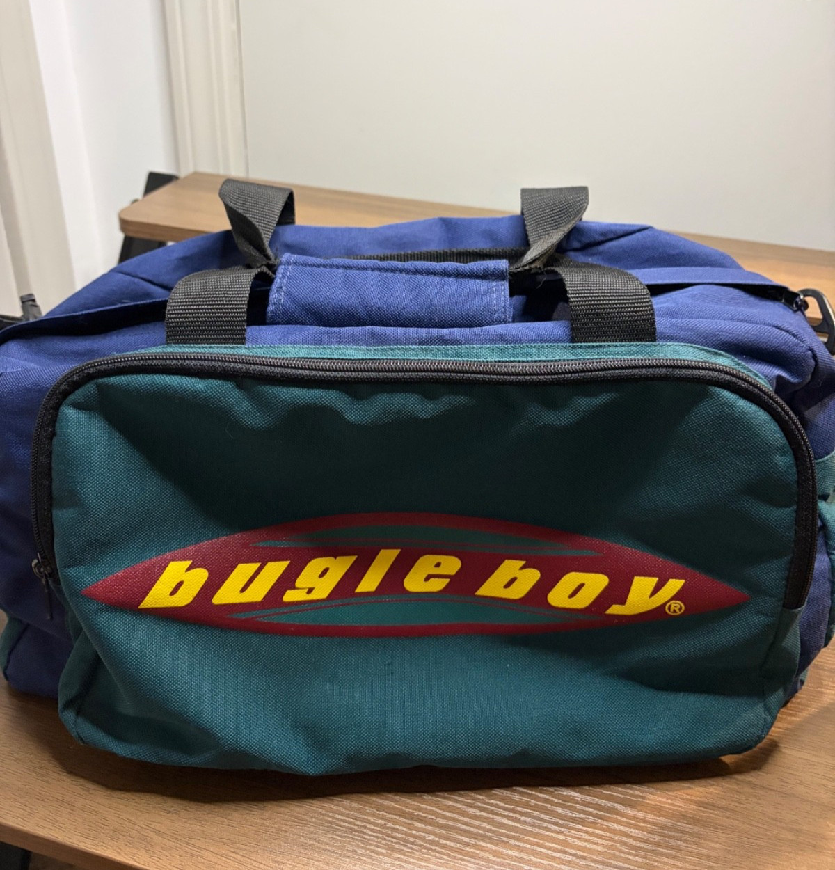 VTG Bugle Boy Logo Duffle Bag Multicolor Colorful 90s Gym Travel Great Condition