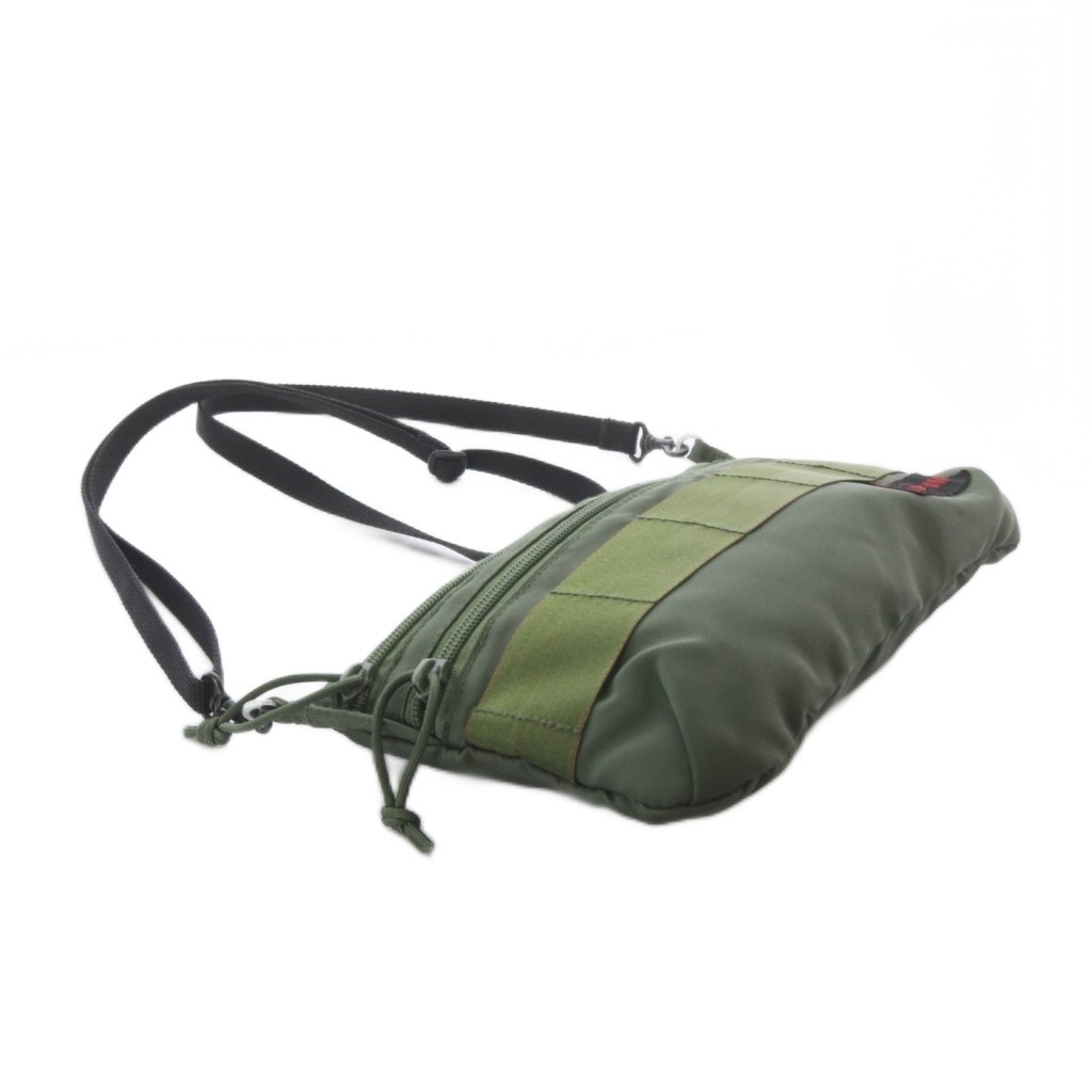 BRIEFING BEAMS BOY Khaki Nylon Shoulder Bag 18cm x 25.5cm Excellent Condition