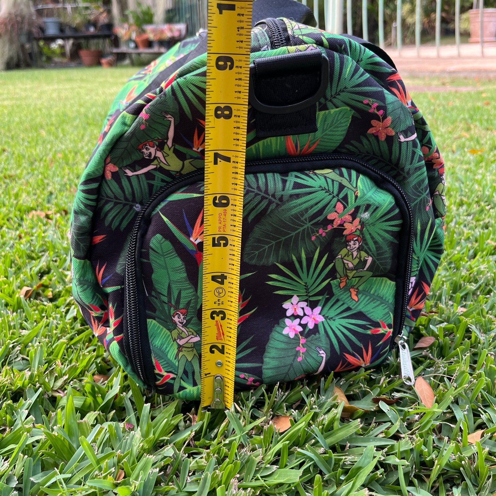 Loungefly Disney Peter Pan Duffle Bag Hawaii Tropical Floral Shoulder Strap NEW