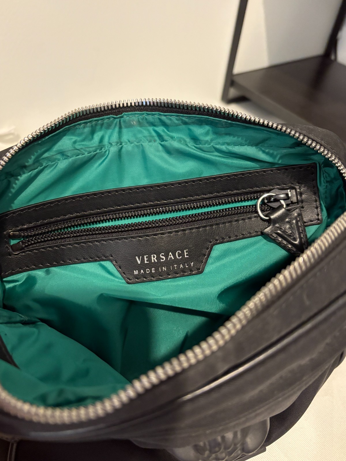 Versace Medusa Plaque Belt Bag Black