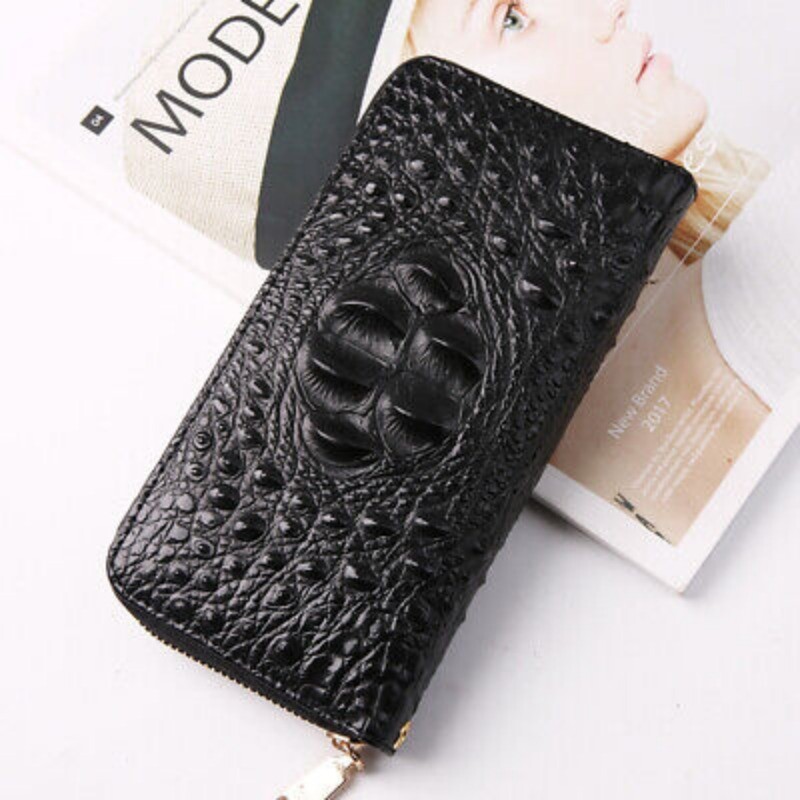 Men’s Leather Crocodile Pattern Sling Shoulder Bag Crossbody Bags Clutch Wallet