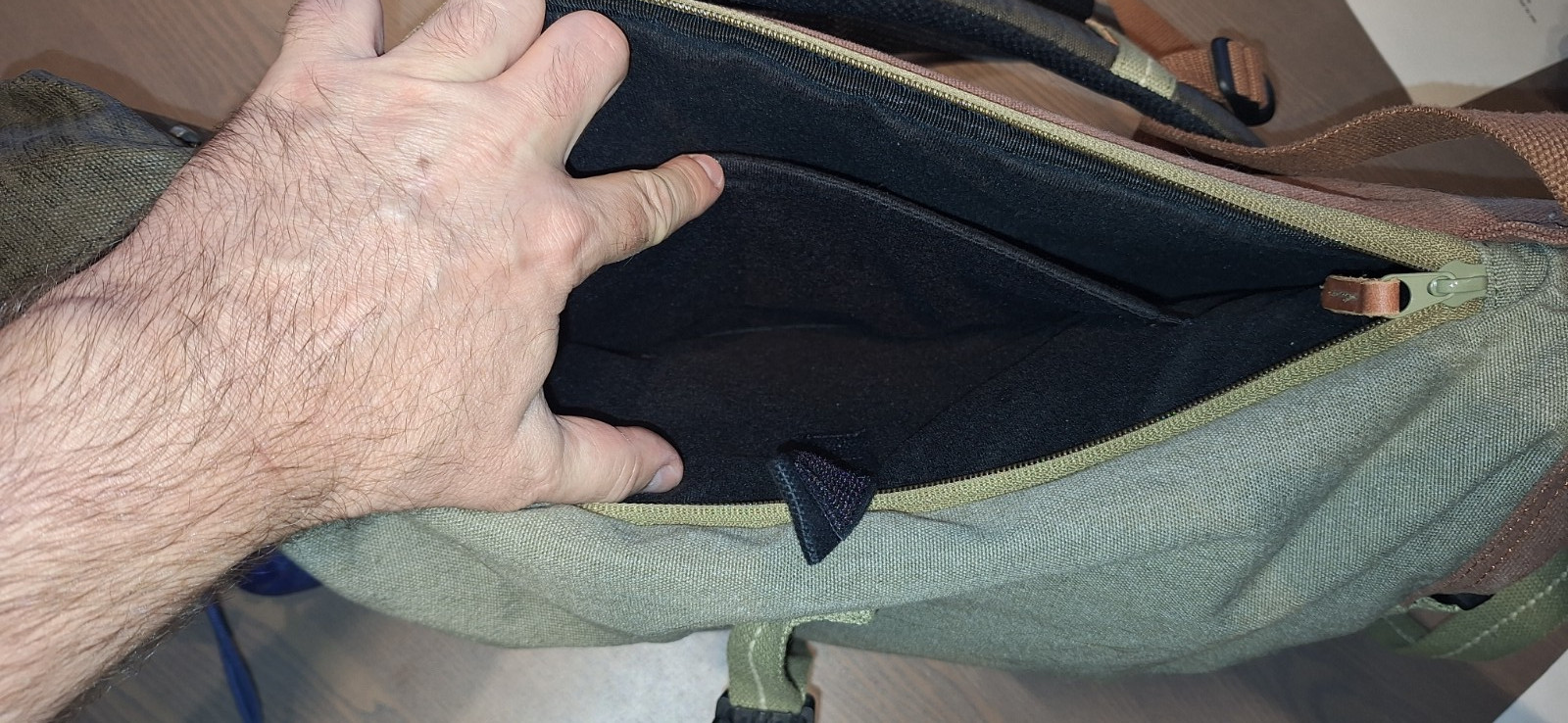 Unbranded (?) Backpack, Canvas + Leather, Heavy Duty, New
