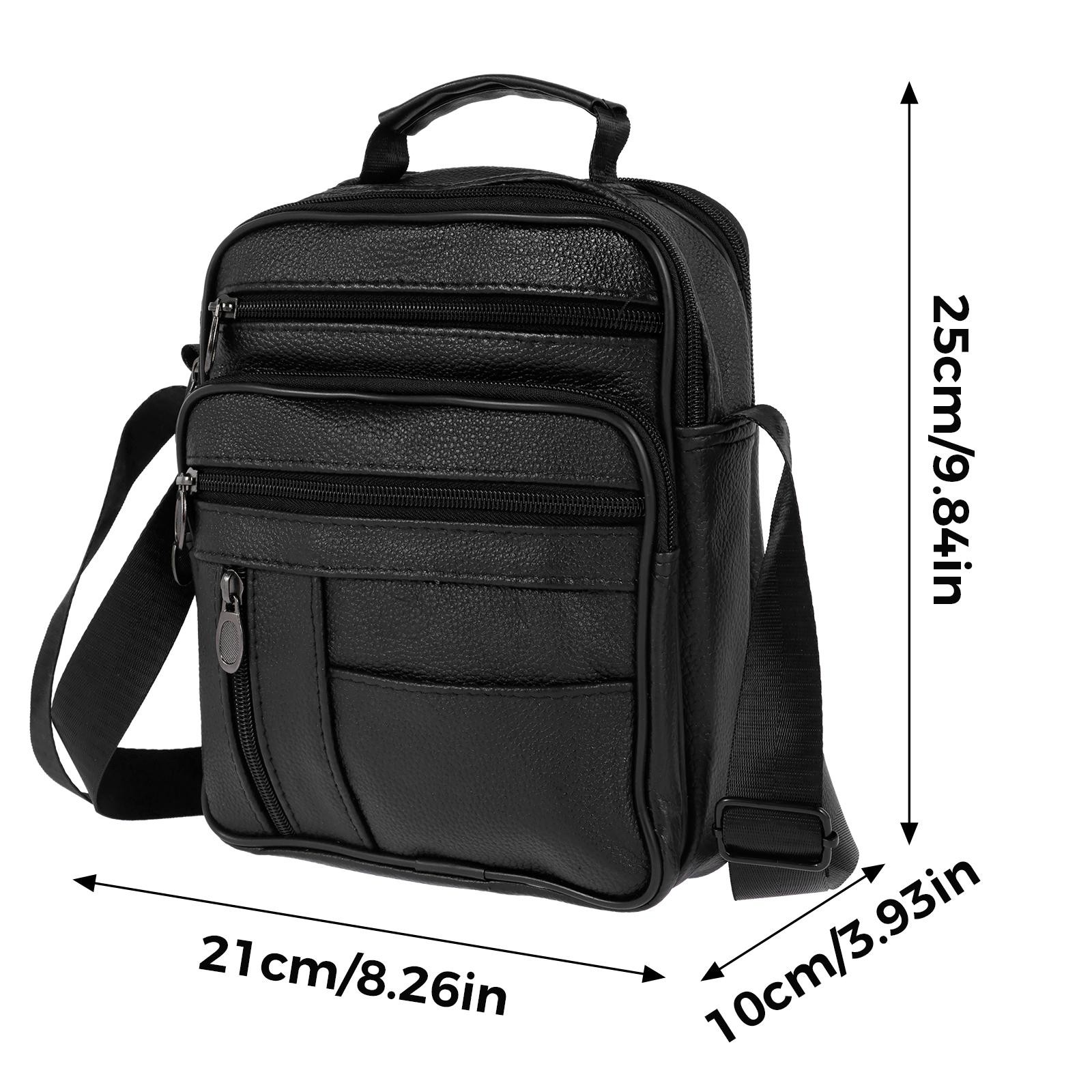 Men’s Crossbody Chest Bag Small Shoulder Sling Backpack Pu Leather Daypack
