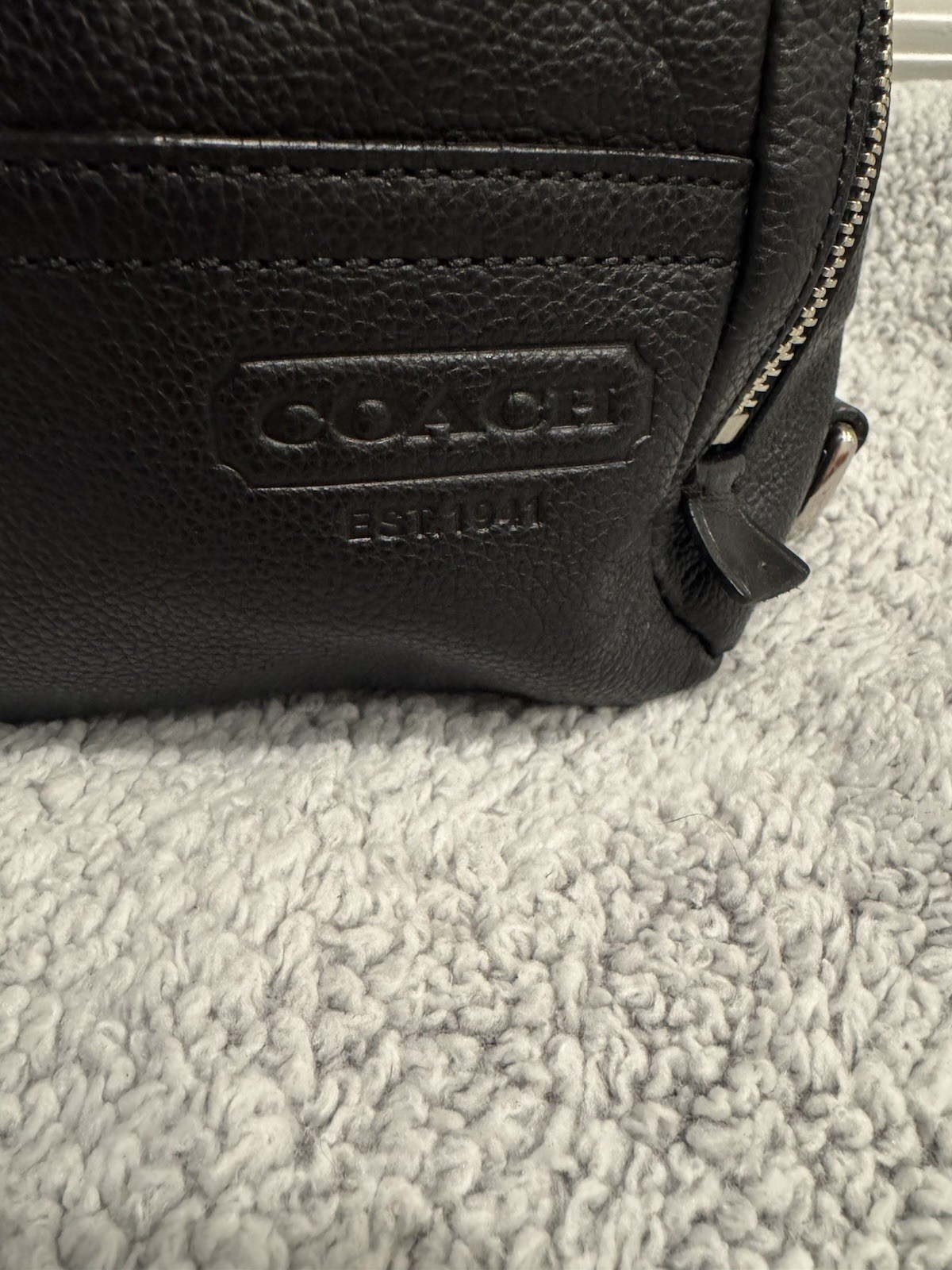 Coach Black unisex Sling Backpack Crossbody Bag Zip Closure Adjustable Strap