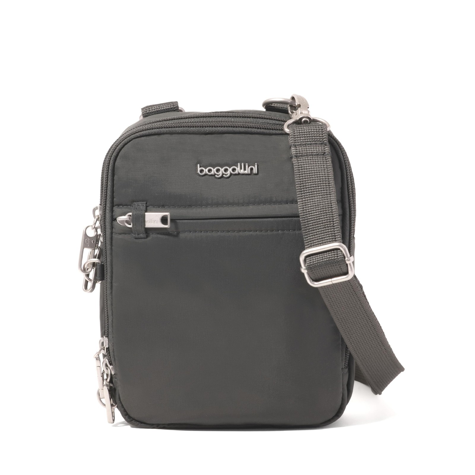 Baggallini Securtex Anti-Theft Mini Everything Crossbody One Size, Charcoal