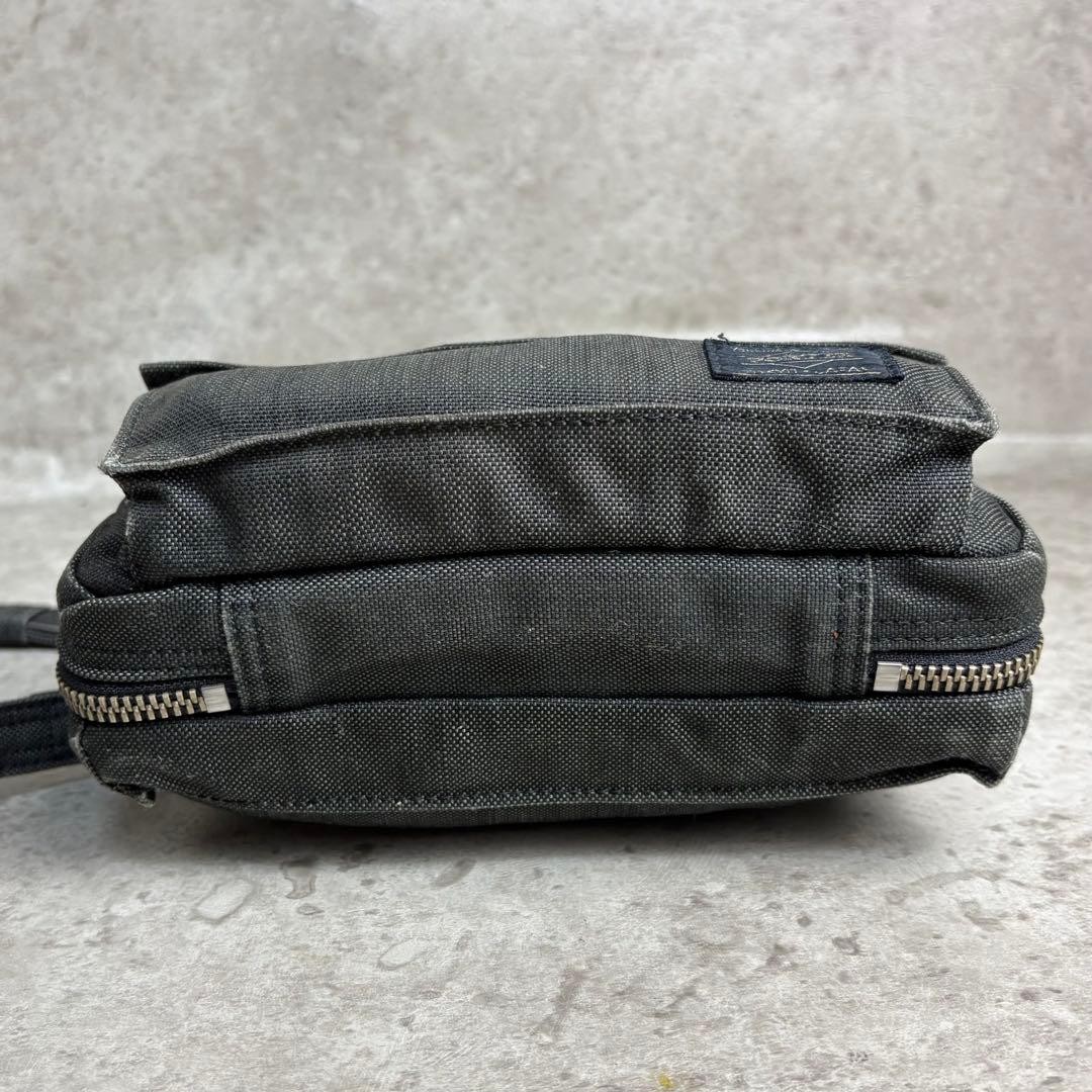Yoshida Porter Smoky Shoulder Bag Cordura Black with Flap Men’s From Japan