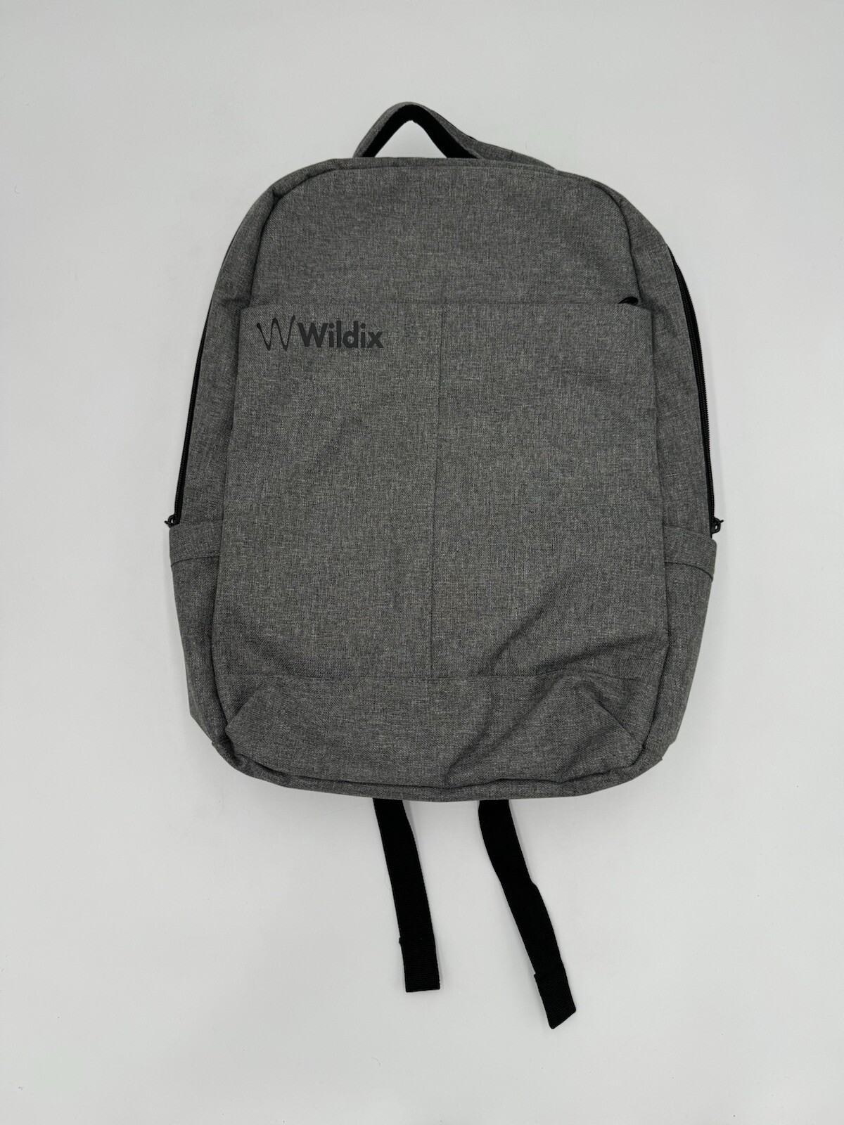 Grey Laptop Travel Work School Backpack Padded Zipper Close Adjustable Strap