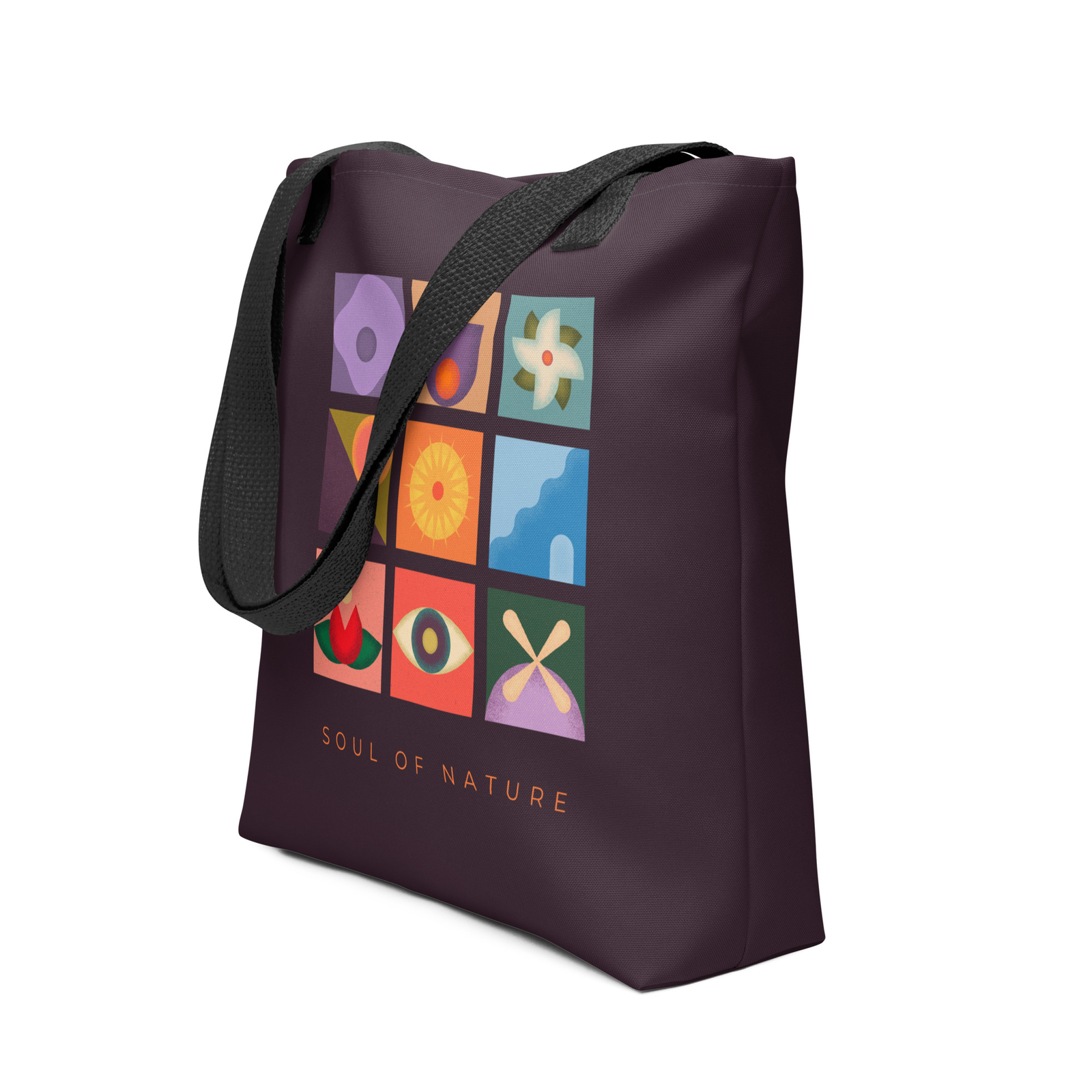 Tote Bag Nature Abstract – Aesthetic Colorful Eco Shopper