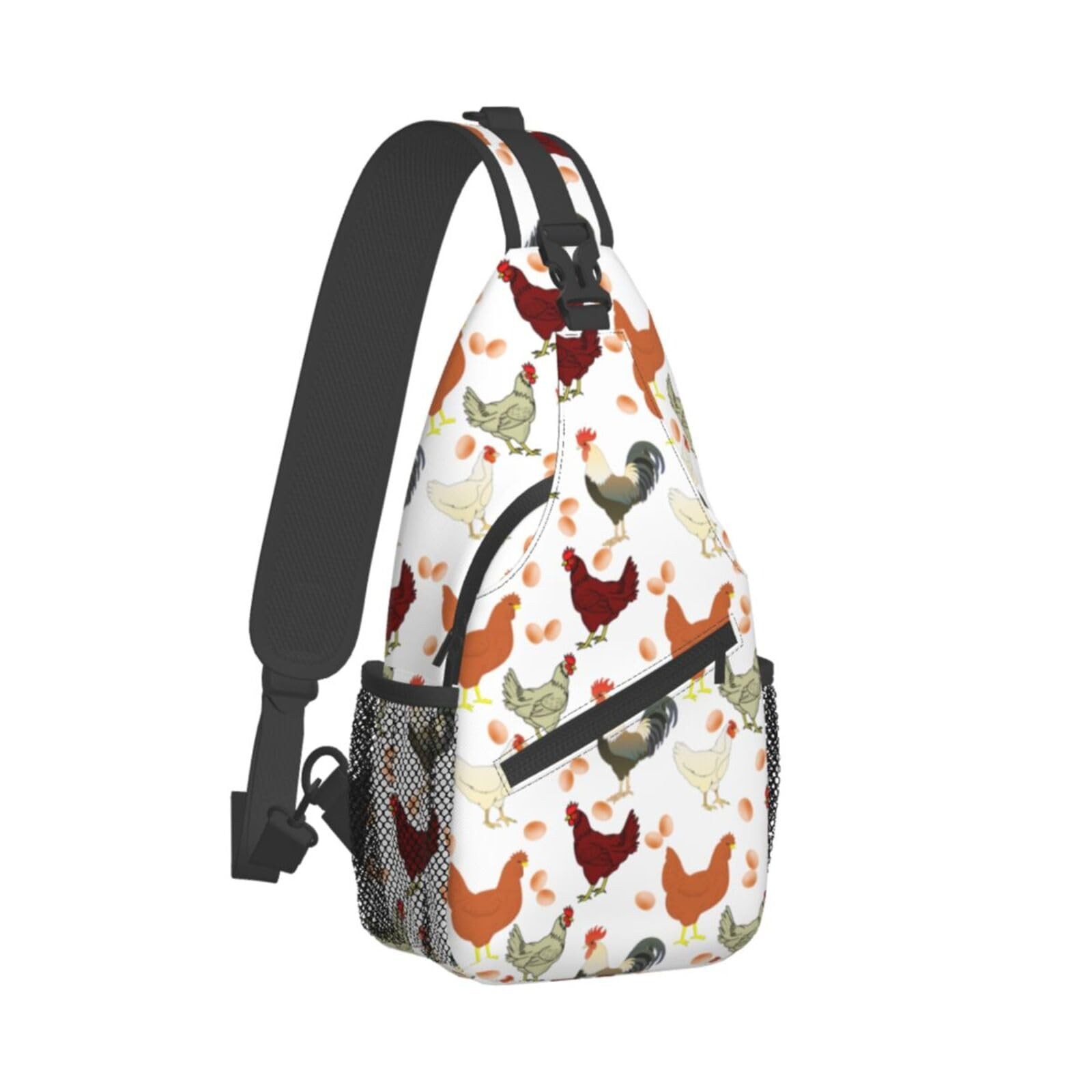 Dog Paw Sling Bag Crossbody Chest Bag Sunflower Gothic Skull Daypack Shoulder
