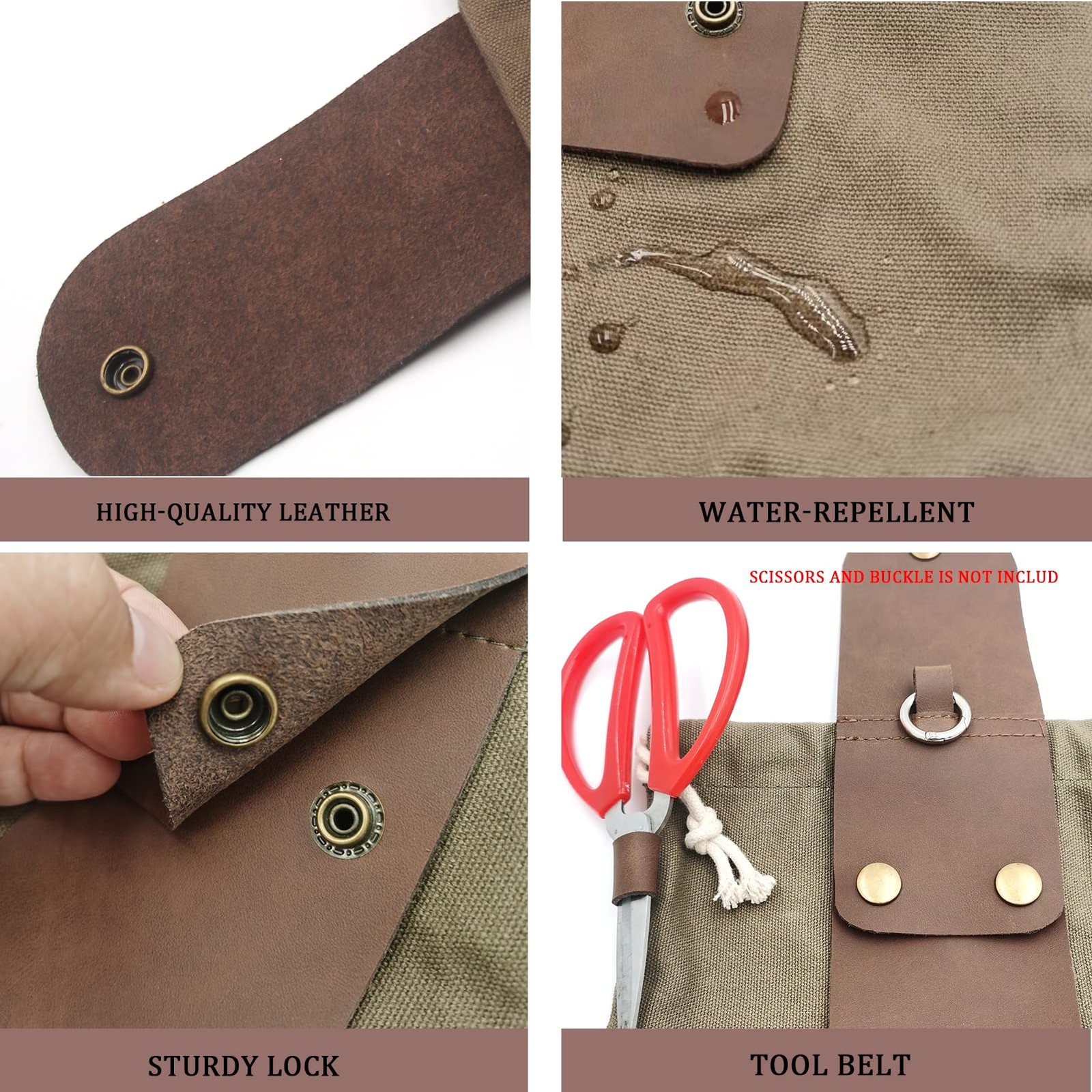 Foraging Pouch Leather Canvas Collapsible Bag Water Resistant Outdoor Camping…