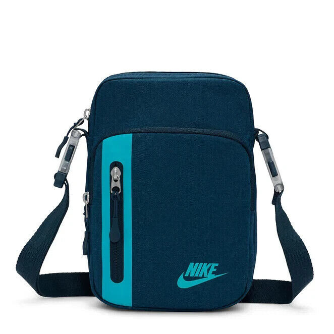 Nike Elemental Premium Crossbody Bag Sports Navy Blue Green 4L DN2557 478 NEW