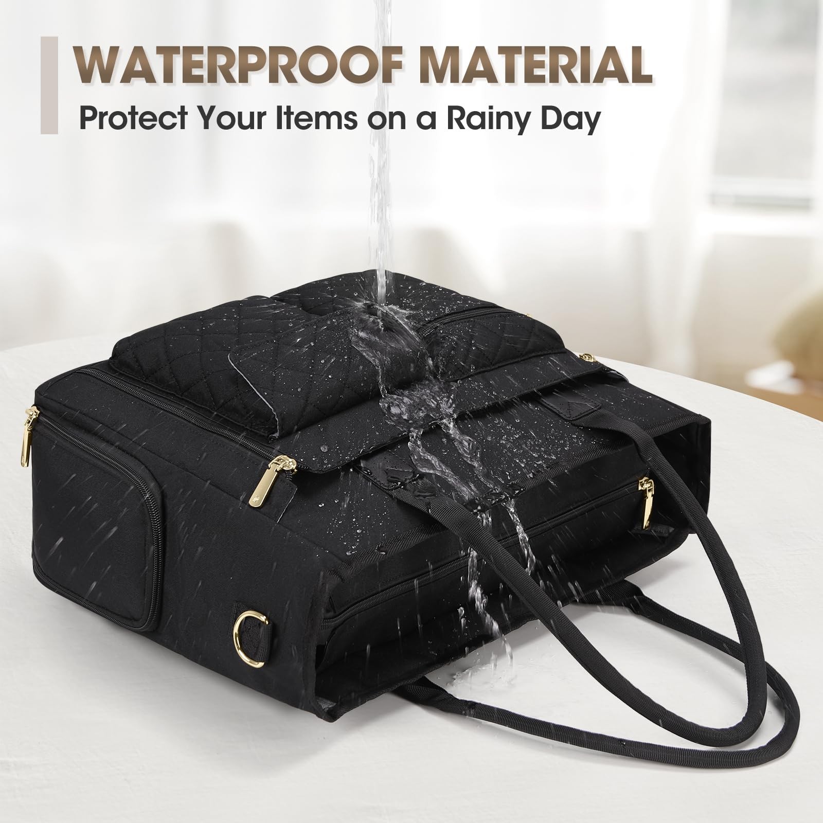 Teacher Tote Bag Insulated Lunch Compartment 15.6 Inch Laptop Women Nurse