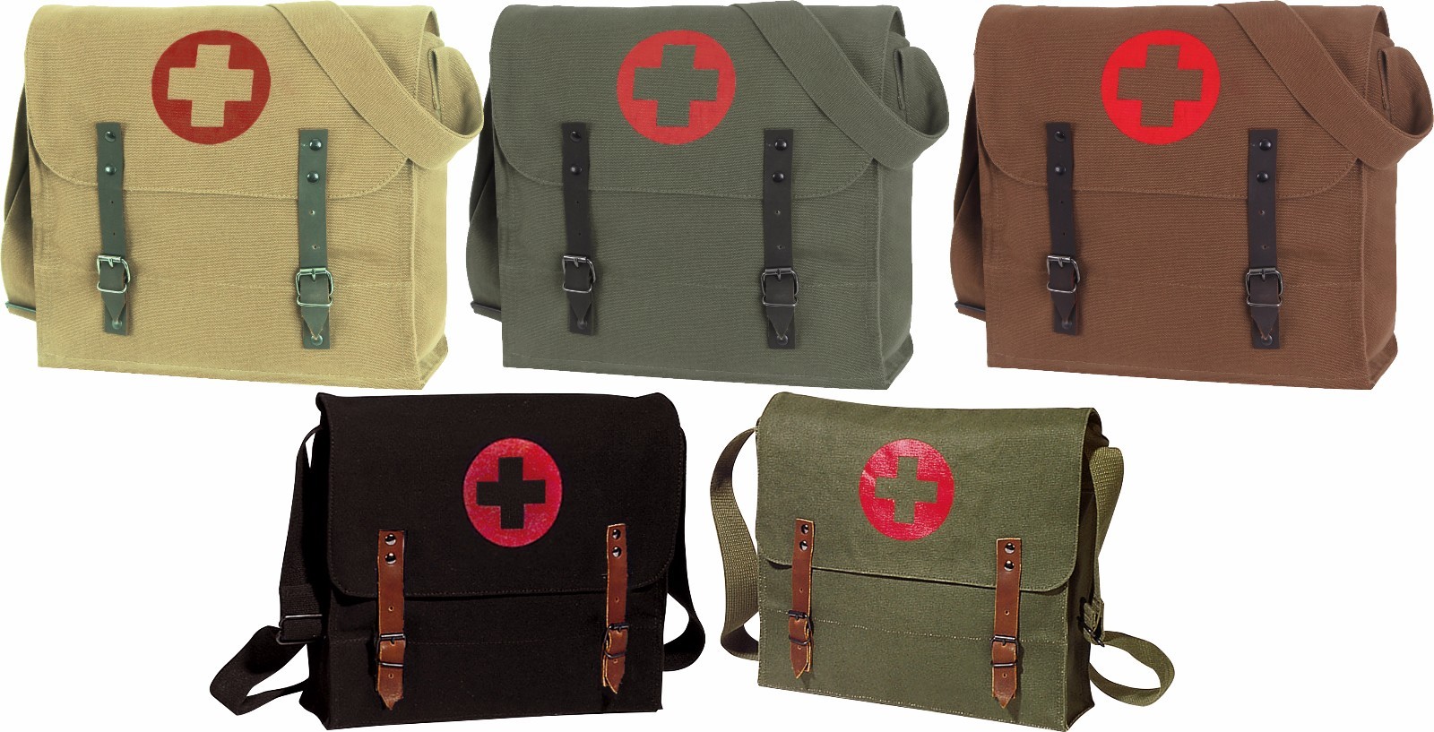 Rothco NATO Medic Canvas Bag Military Red Cross Shoulder Crossbody Messenger Bag