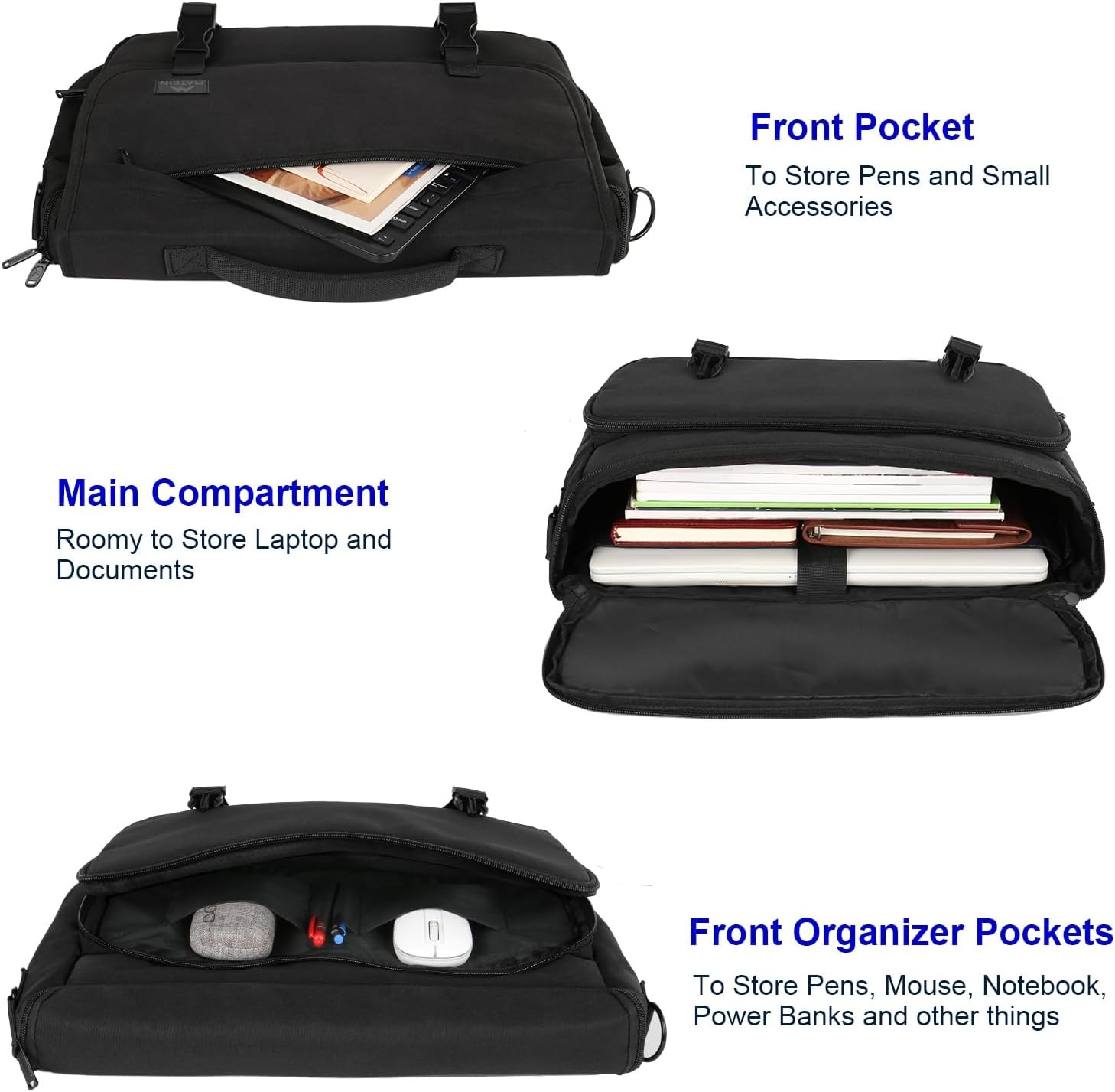 Messenger Bag for Men, Briefcases Lightweight Men’S Laptop Bag 15.6 Inch