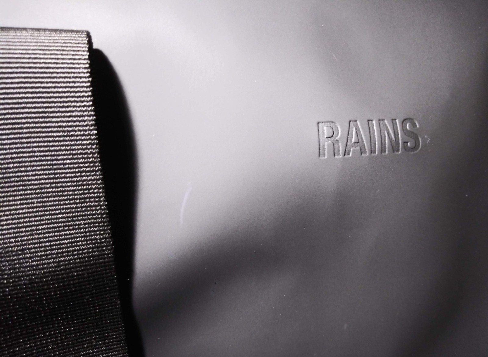Rains Small Overnight Bag in Black Polyester w/Polyurethane Coat Waterproof Zip