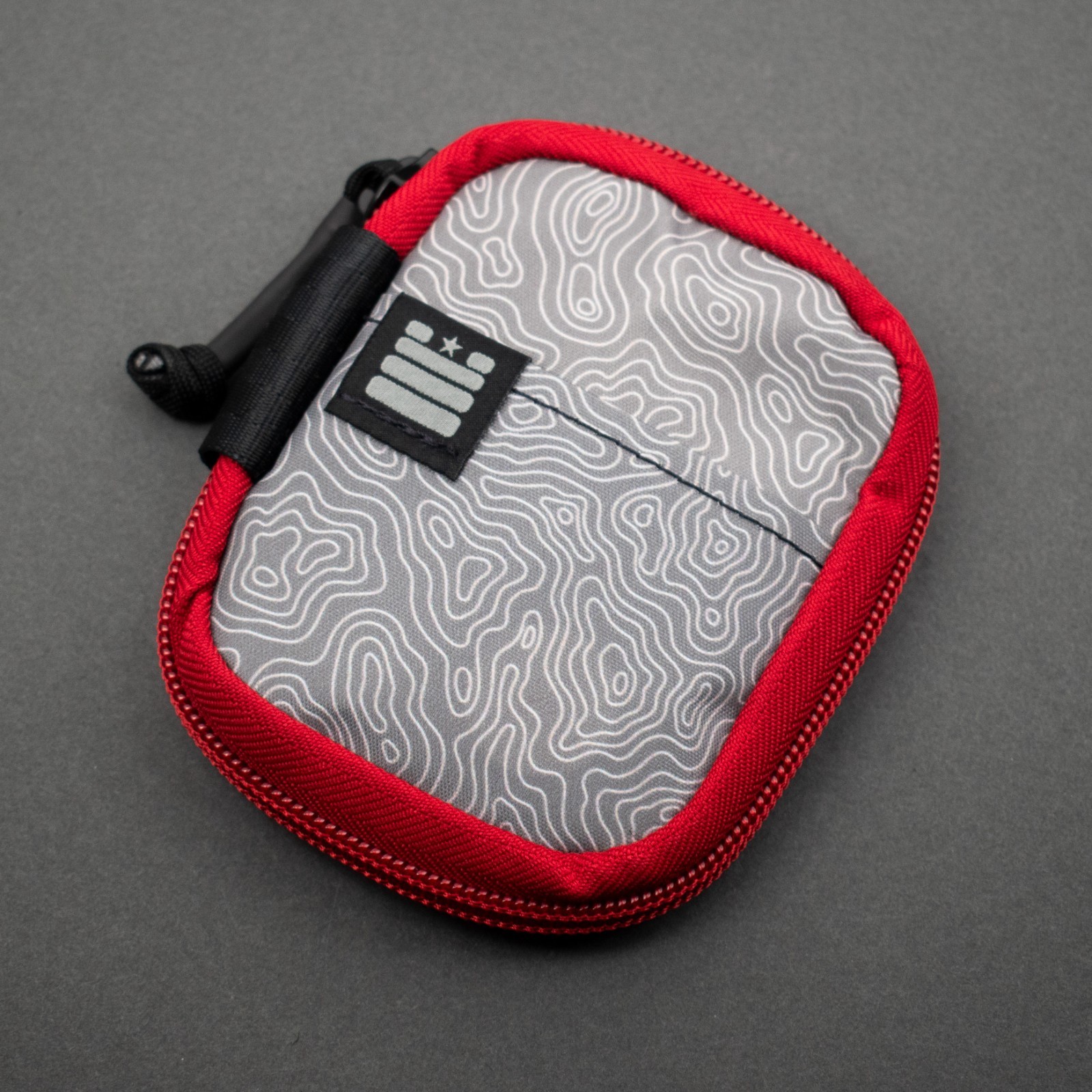Garage Built Gear Mighty Pouch Classic, Topo XPAC, Red Loop/Zipper, GBG USA