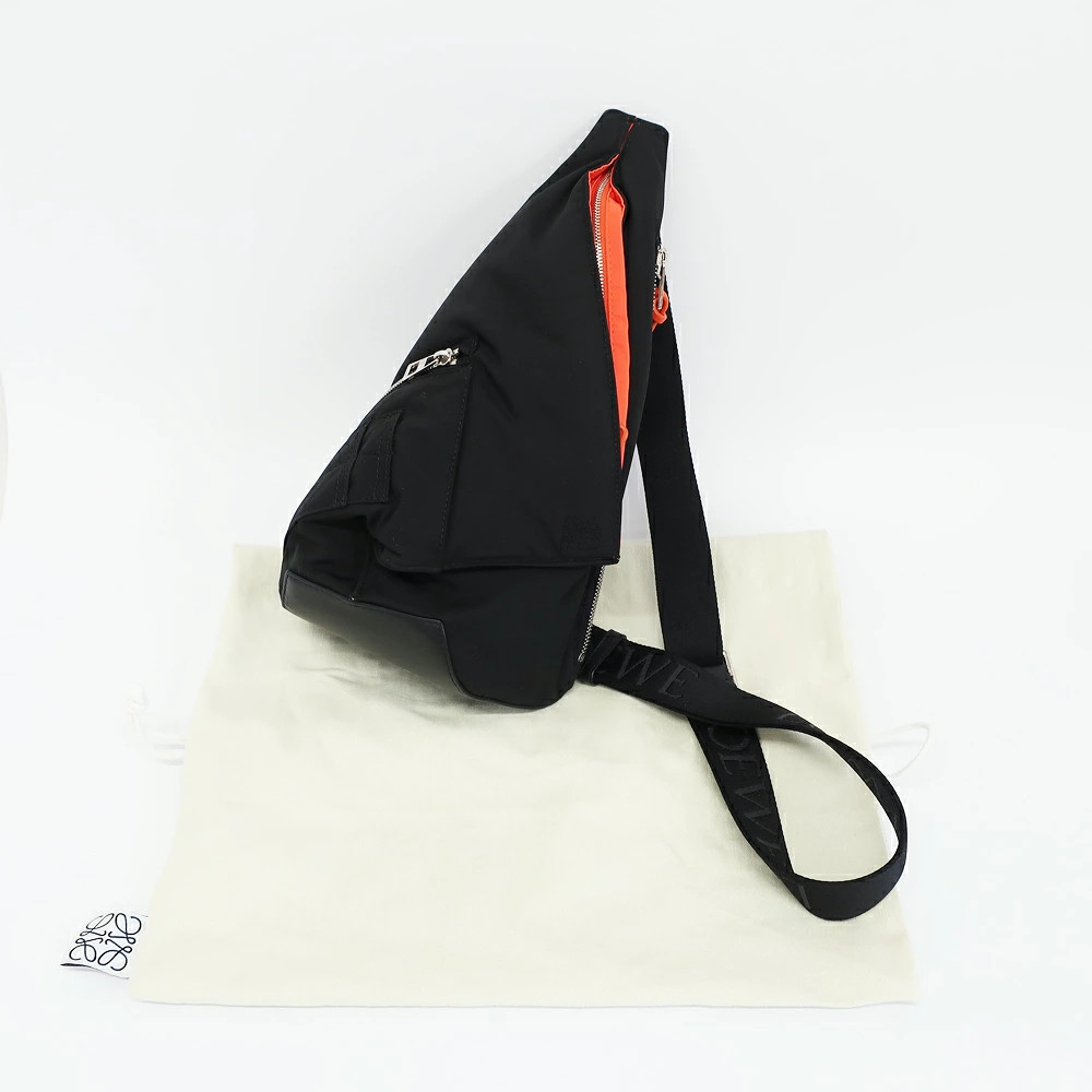 LOEWE ANTON SLING PUFFER Shoulder Bag Black SV Crossbody