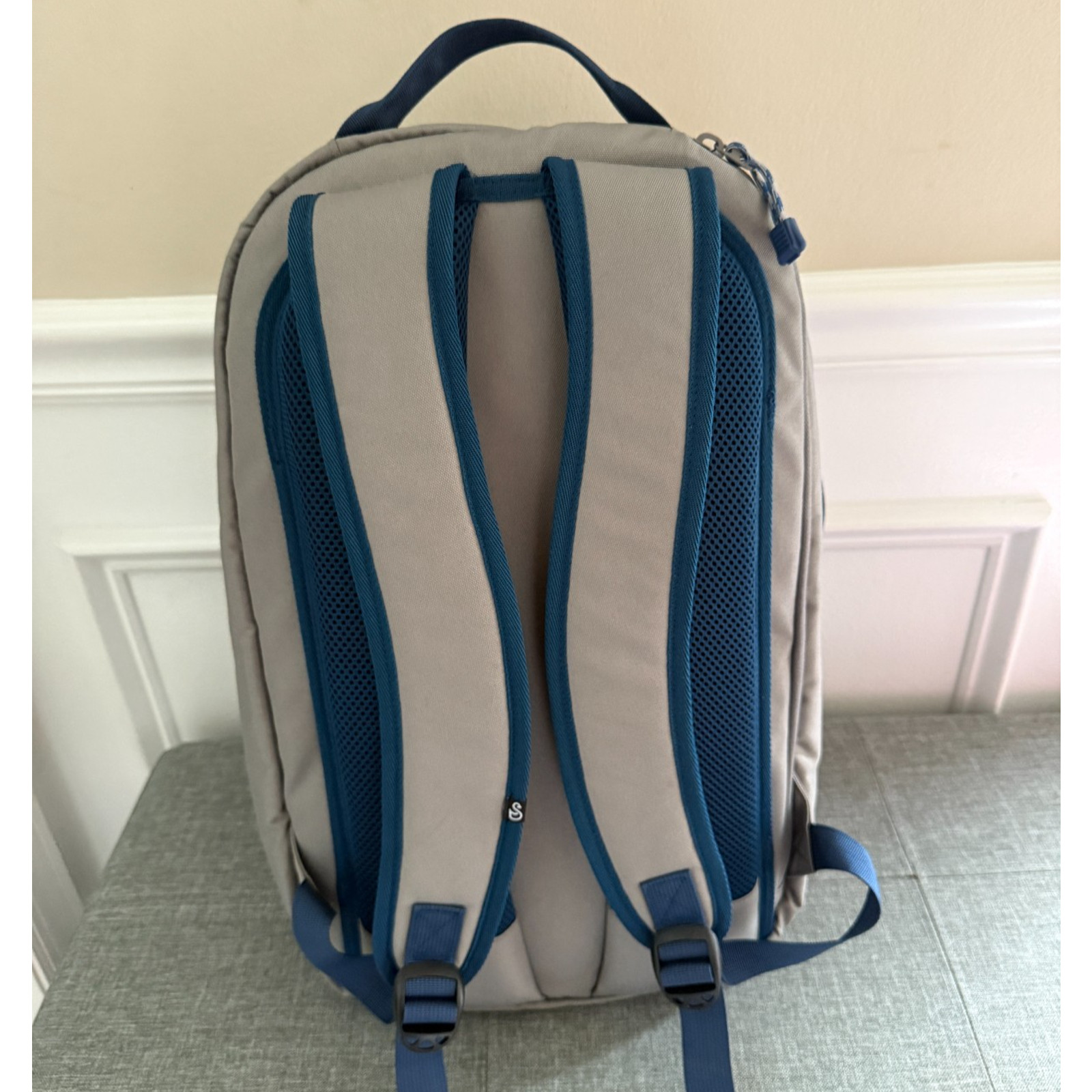 Swannies Golf Radcliff Backpack Gray Alloy and Blue with G2 Logo