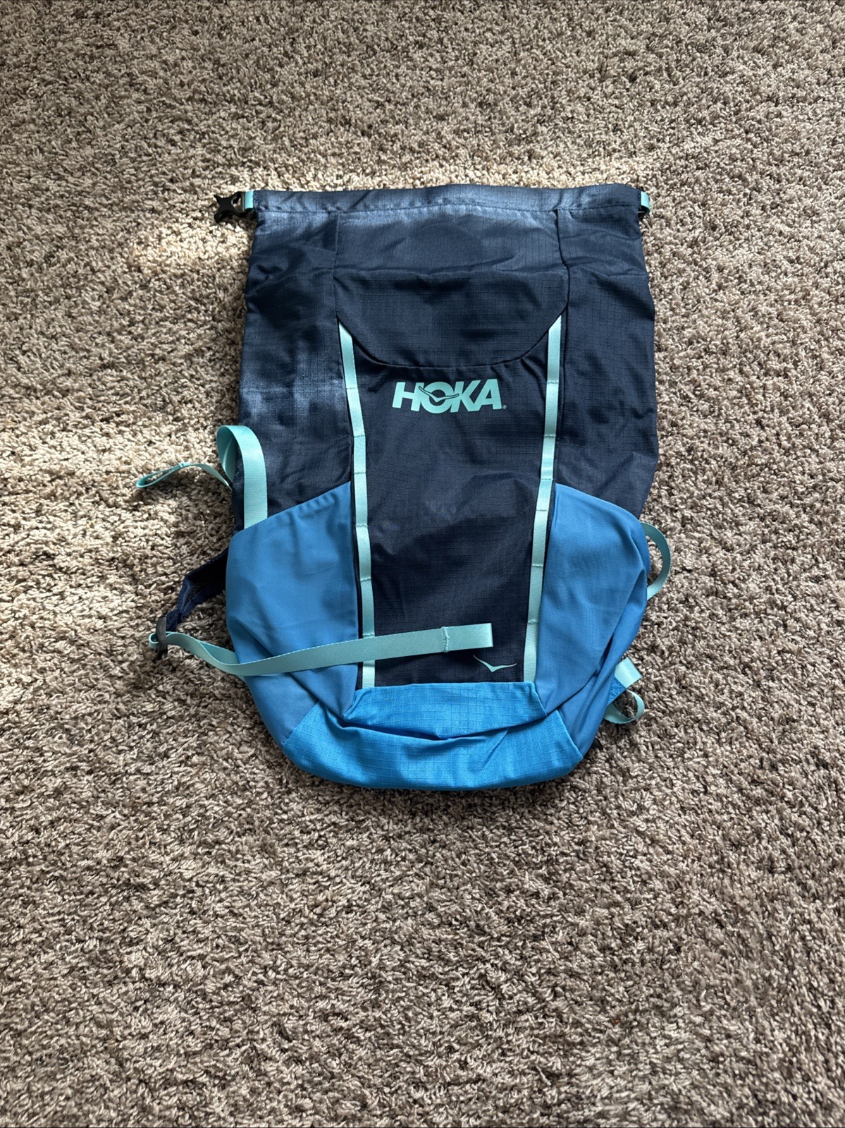 Hoka One Blue Runners Backpack Lightweight Storage Shoe Storage