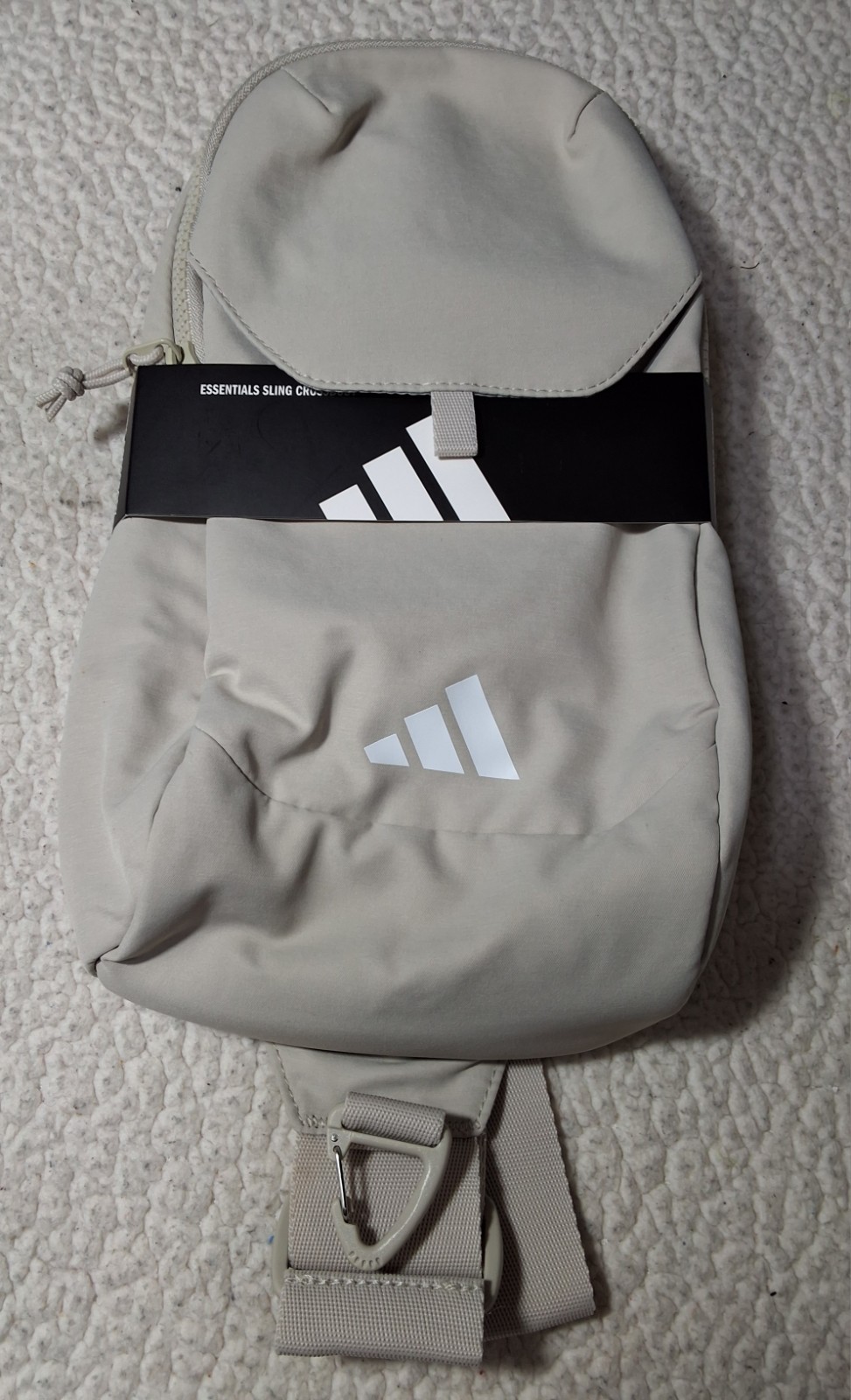 Adidas Essentials 3 Sling Crossbody Bag, Beige (Cream), NWT Adjustable