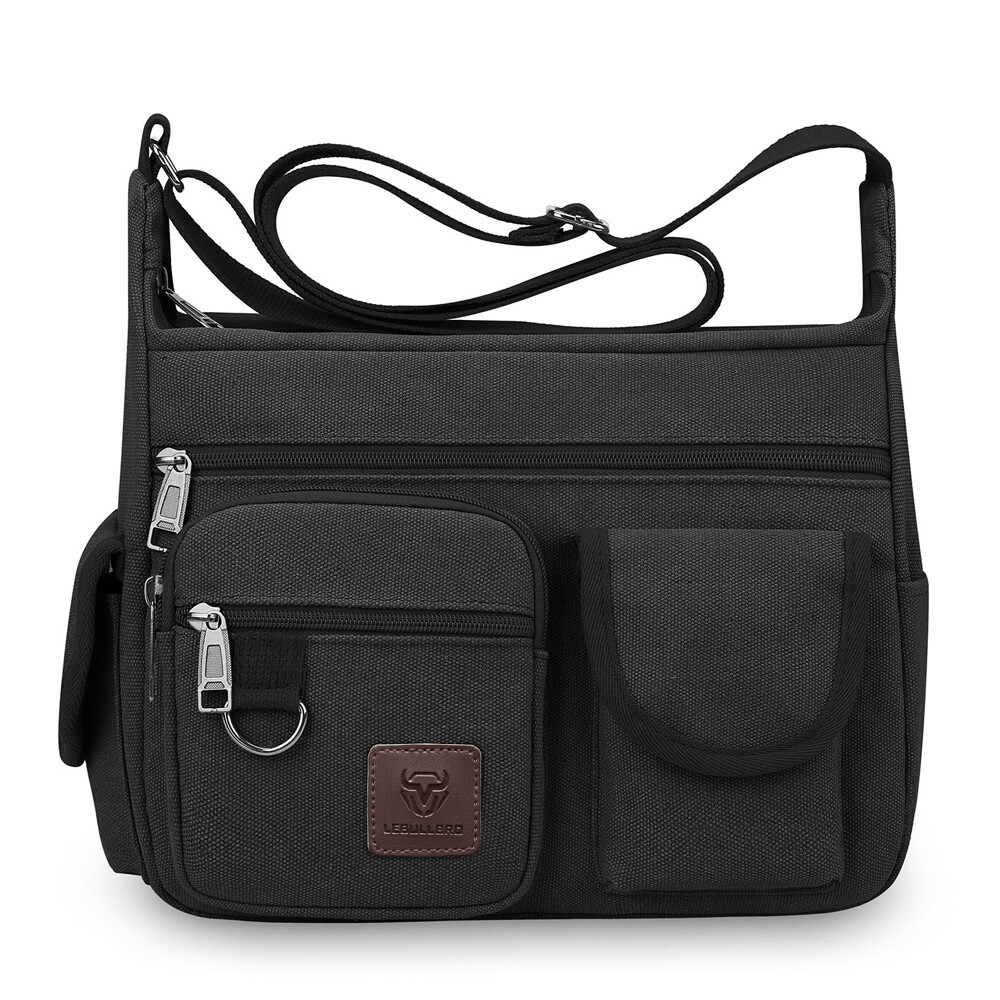 Men Book Bags Shoulder Satchel Retro Canvas Cross Body Bag Backpack Messenger SA
