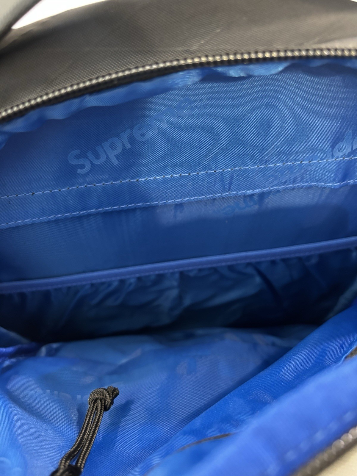 NEW Supreme FW23 3D Logo Backpack Blue Black Box Logo X-Pac Ripstop School Bag