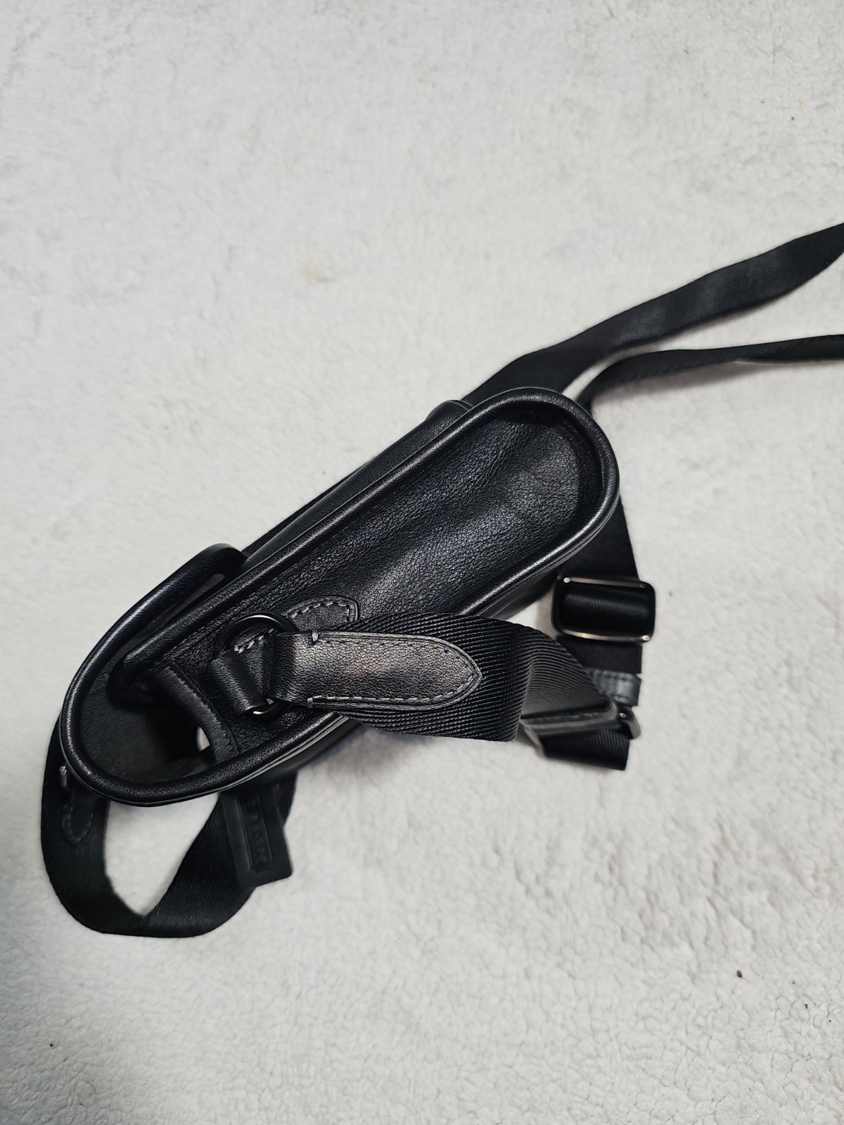 Coach Charter North South Pouch Crossbody Black Leather 2 in 1 C2388