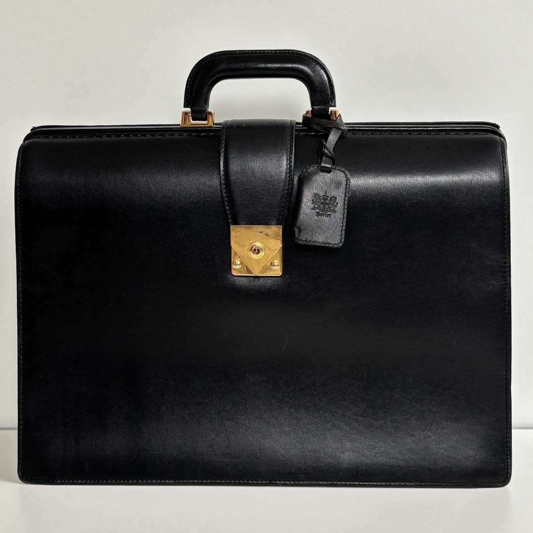 Authentic Yoshida Kaban PORTER Dulles Leather Bag Black 46.5cm x 34cm x 15cm Dam
