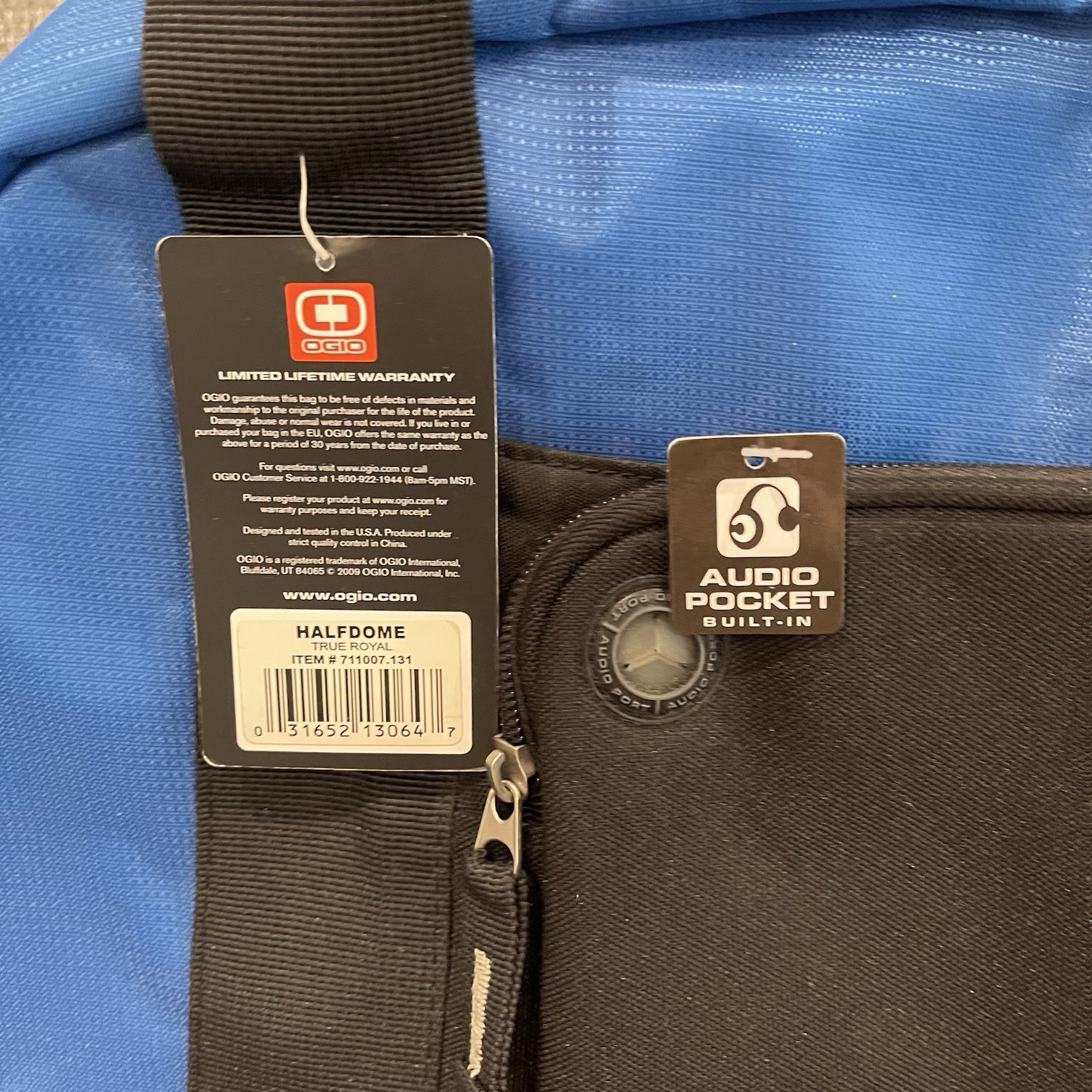 OGIO Half Dome Blue Black Duffel Bag Gym Sport Travel Carry On HERSHEY LOGO NWT