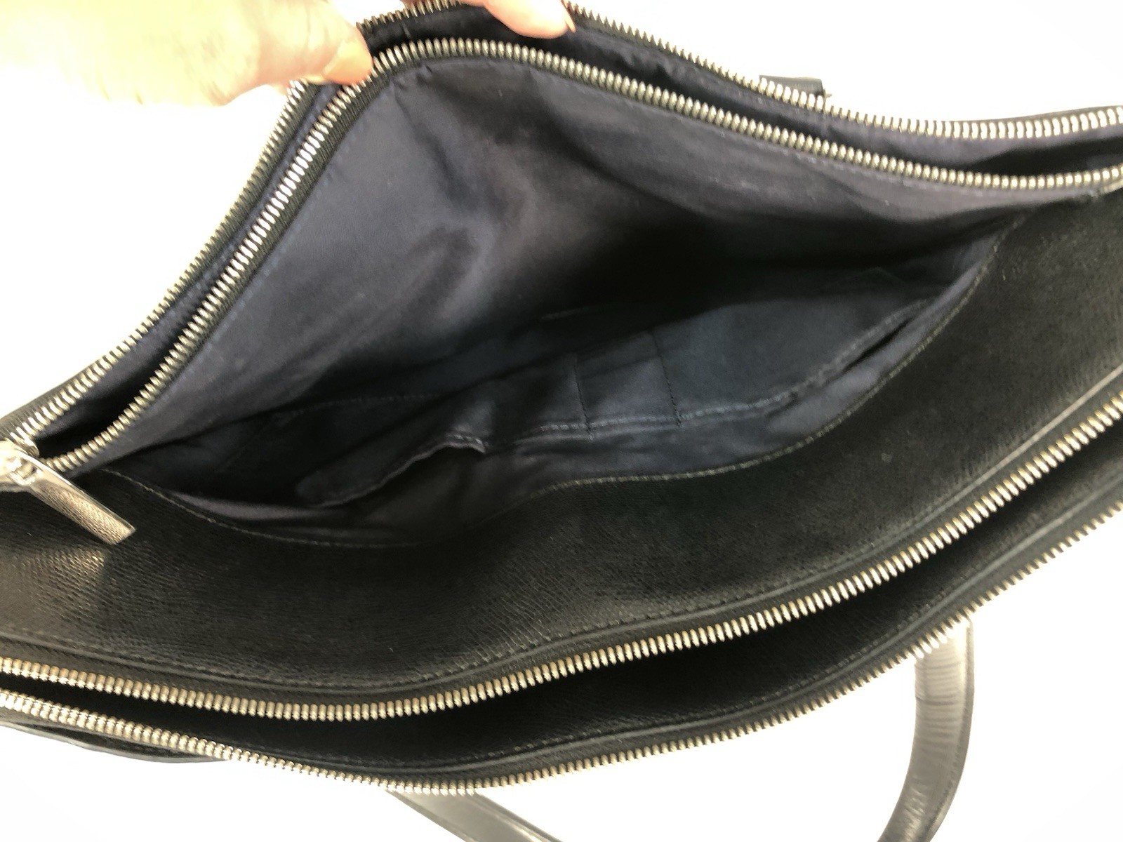TUMI 79391D Sinclair “Nina” Saffiano Commuter Briefcase Business Black Leather