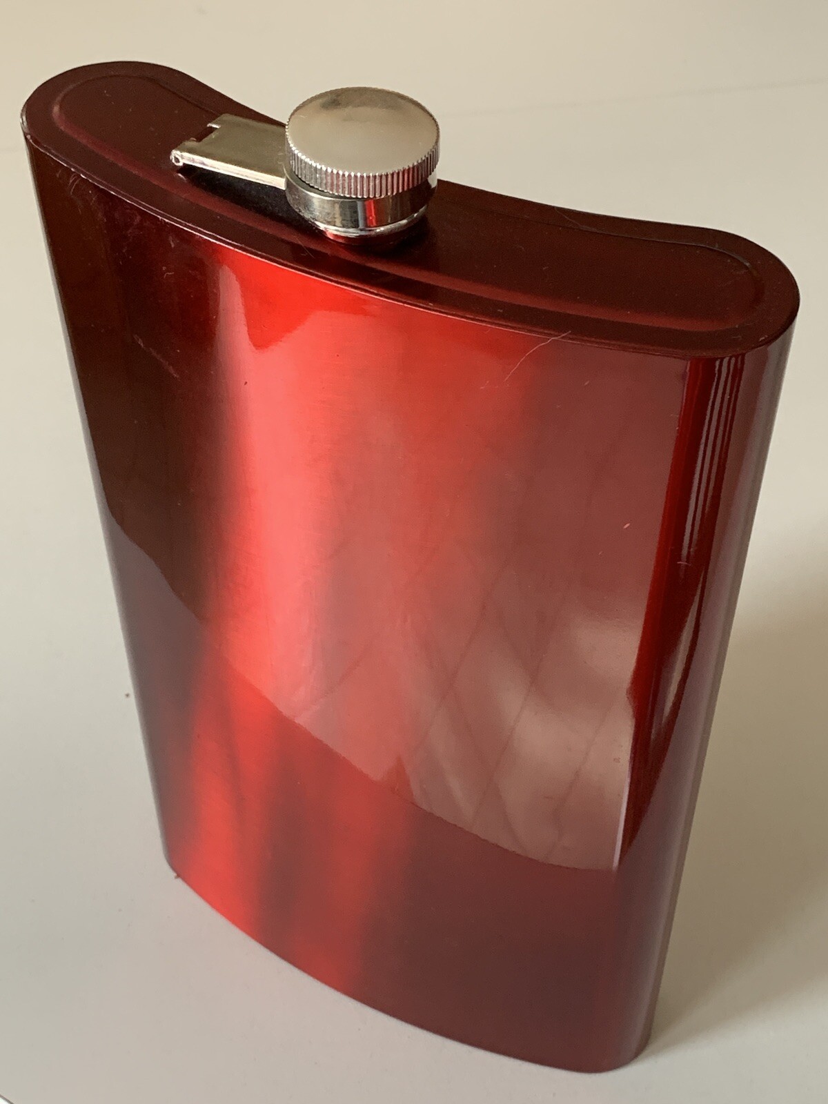 Very Large 64 Ounce Stainless Steel Red Flask Approximately 11 inches X 7 Inches