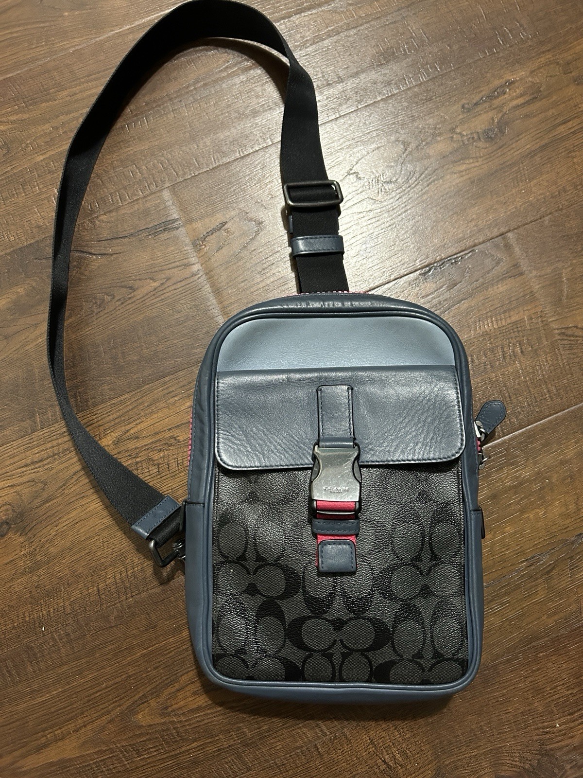 Coach Track Pack In Colorblock Signature Canvas C8126
