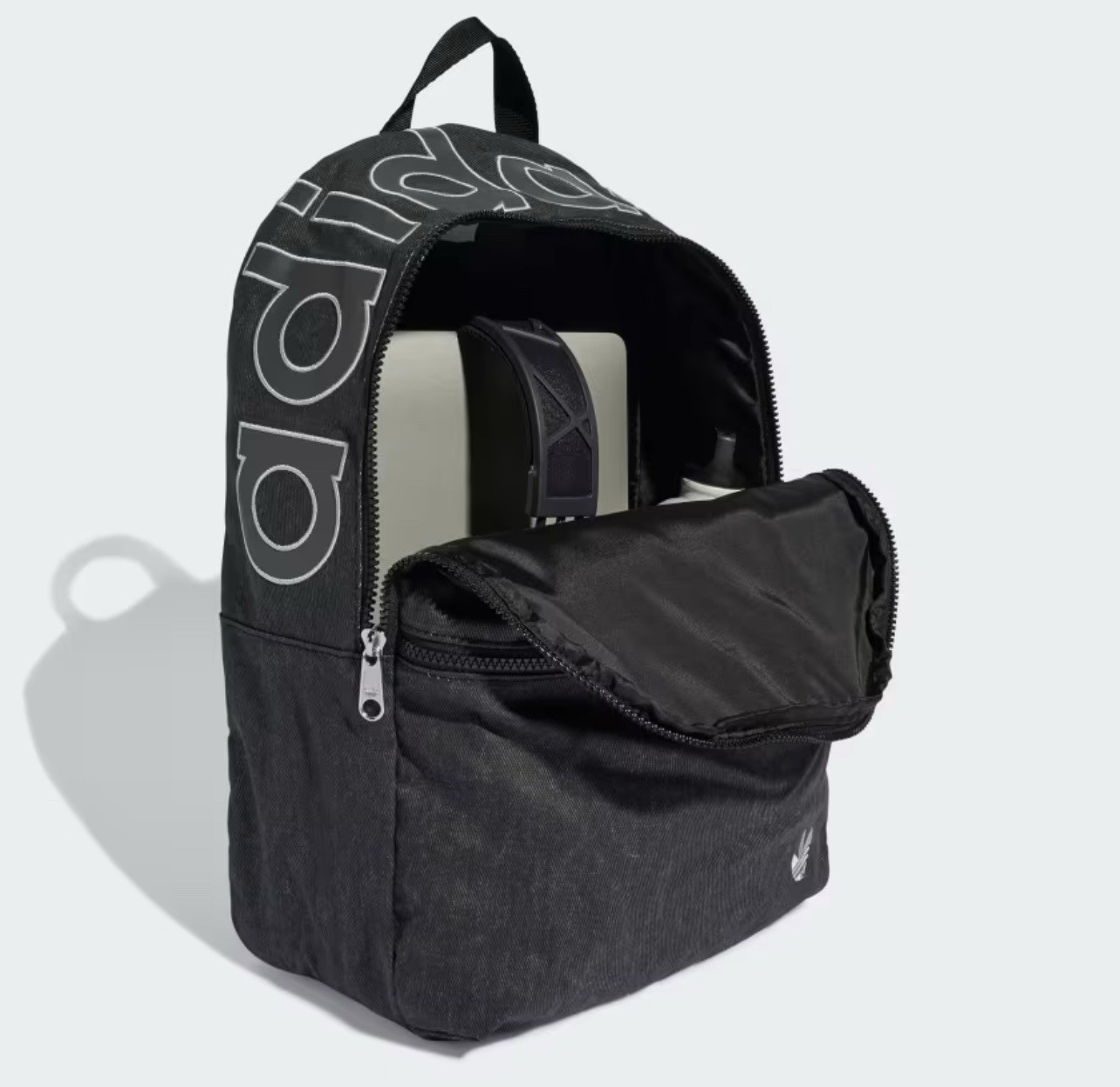 Adidas Cl Backpack Washed Black Denim Effect KC8648