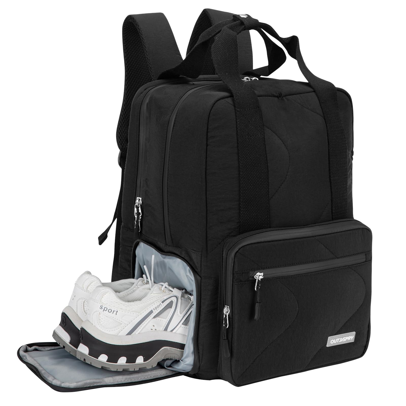 Large Travel Backpack Women, 40L Carry On Backpack for Airplanes with Shoe Co…