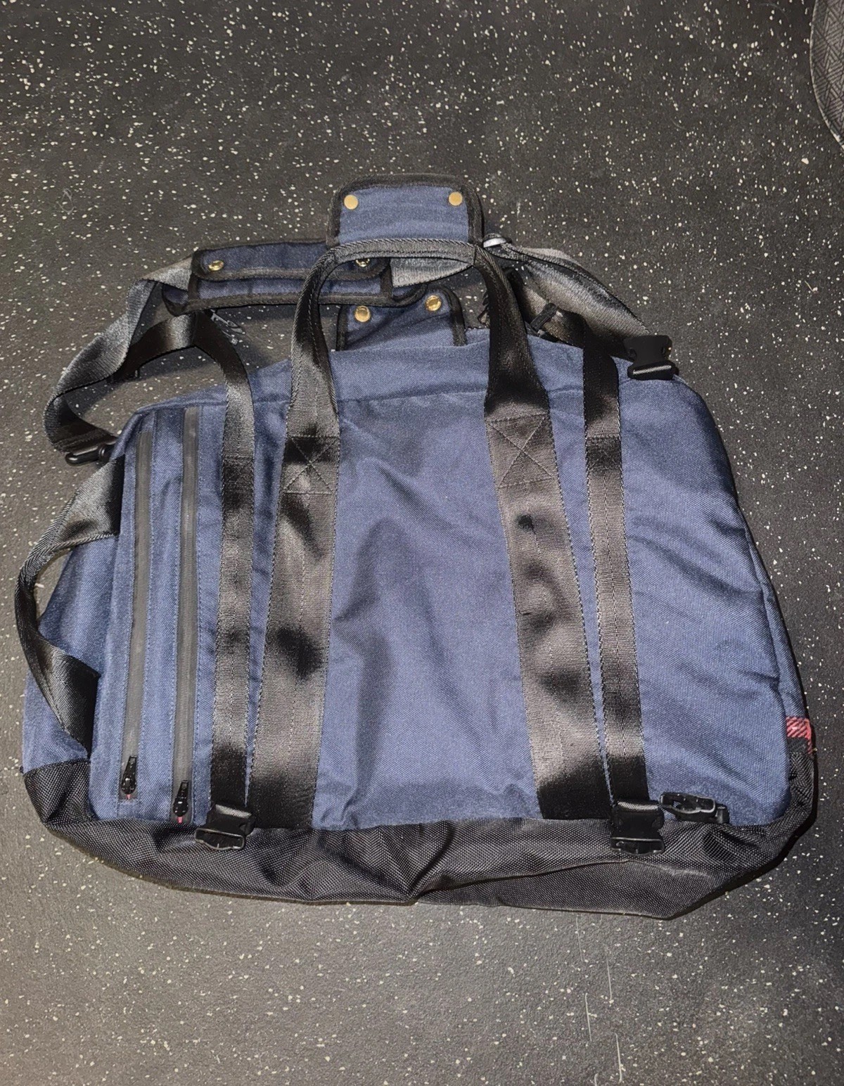 Woolrich x The Hill-Side Weekender Tote Travel Bag Blue Black Strap Backpack