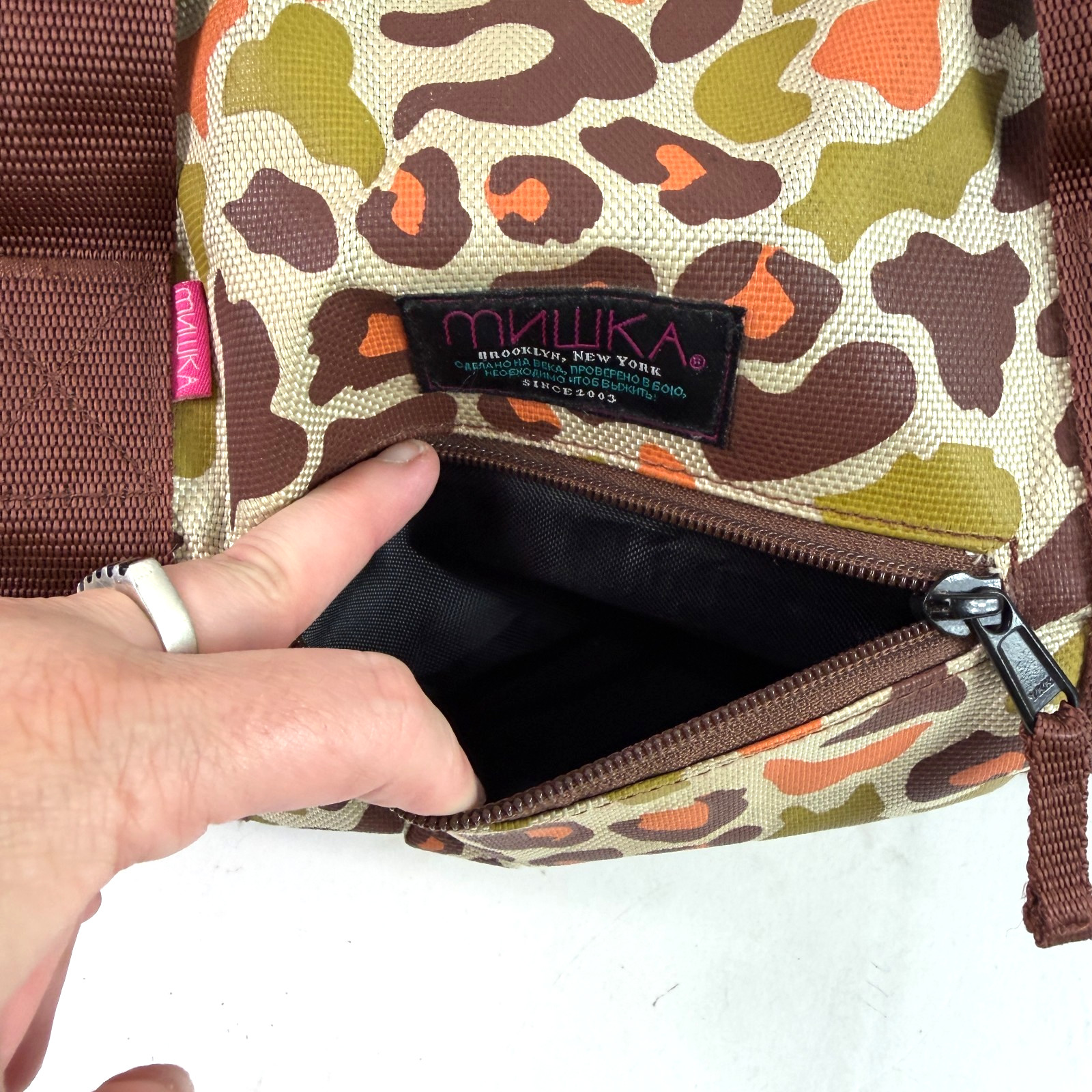 Mishka MNWKA NYC Keep Watch Eyeball Duffle Bag Camo Leopard Weekender Gym