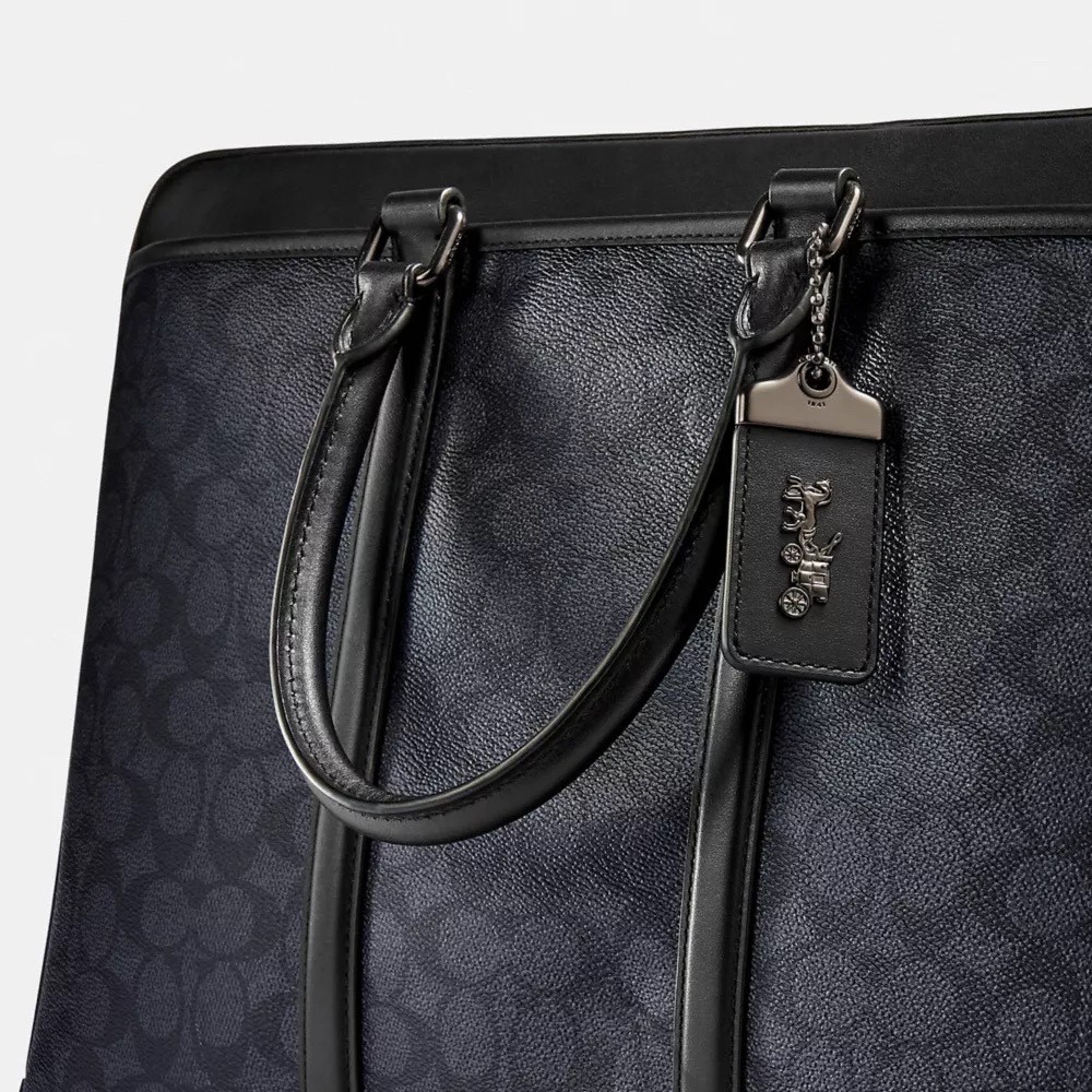 Coach Metropolitan Slim Briefcase in Signature Canvas NWT