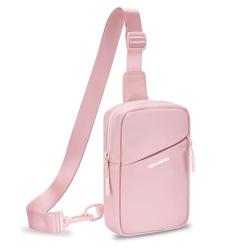 Small Sling Bag for Men Women, Mini Cross body Bag, Casual Chest Bag Water Pink