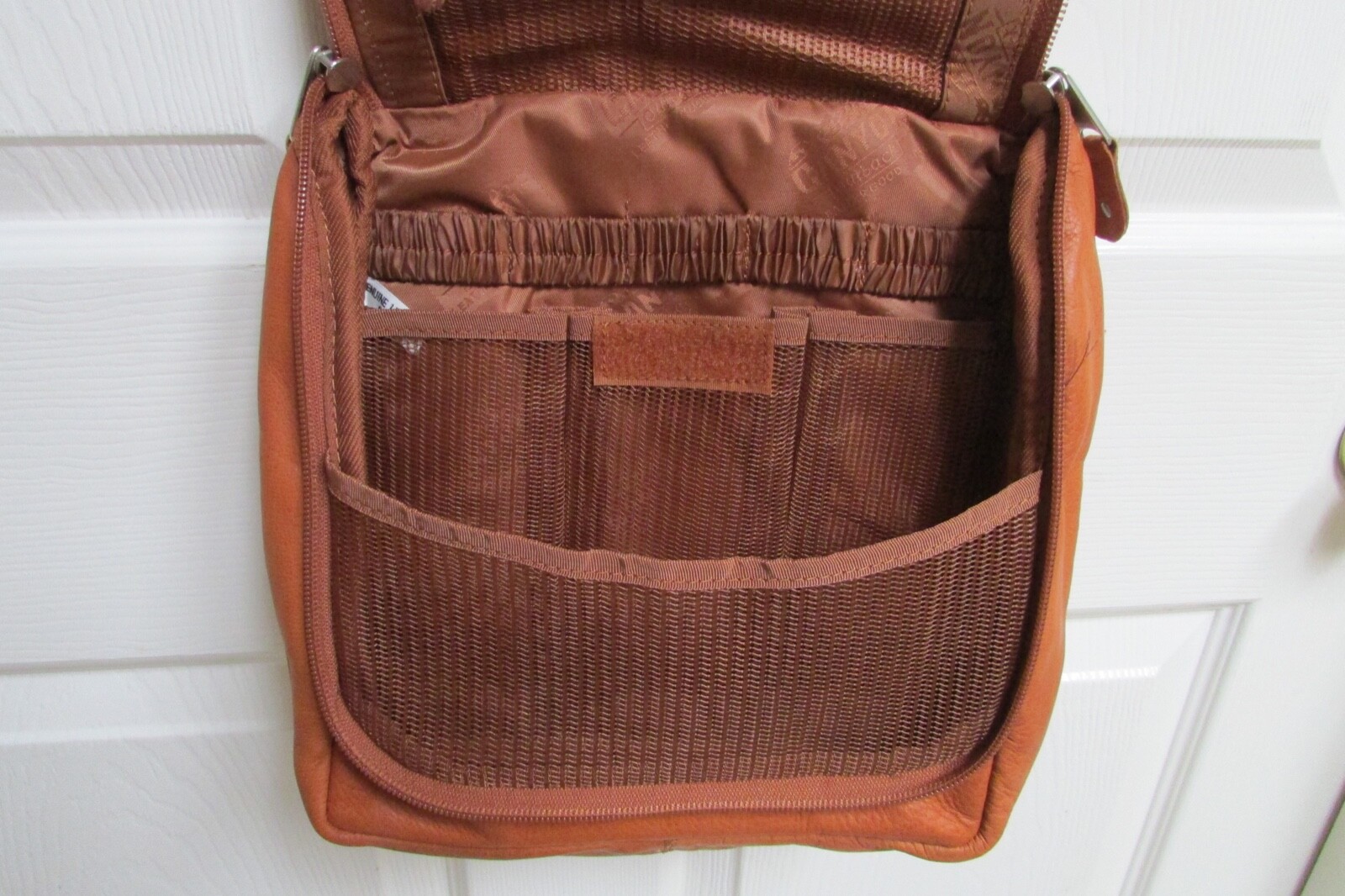 Canyon Outback Time Warner Cable Embossed Genuine Leather Toiletry Travel Bag
