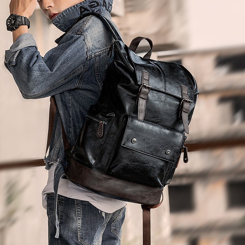 Men’s Casual Backpack Travel School Laptop Shoulder Bag Weekender Daypack