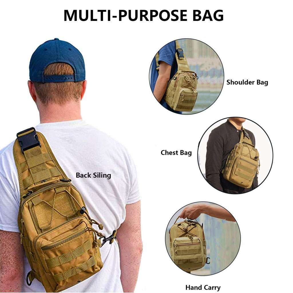 Tactical Backpack men Military Outdoor Travel Camping Hiking Shoulder Chest Bag