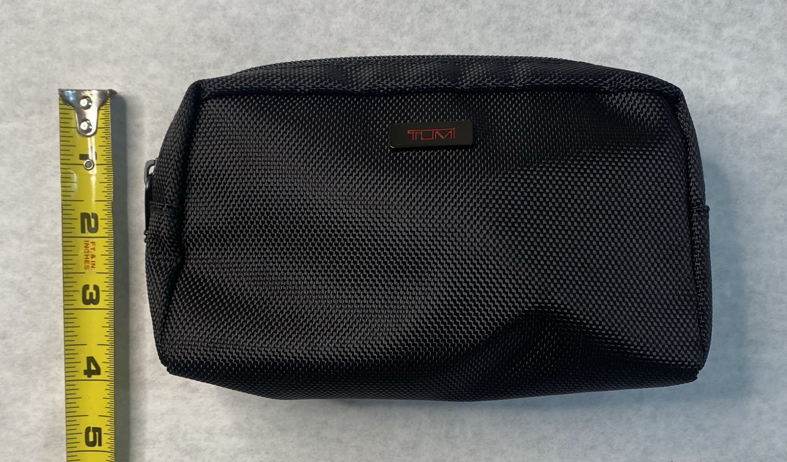 Tumi Delta Black Accessory Pouch Bag Zip Case Makeup Toiletry Travel