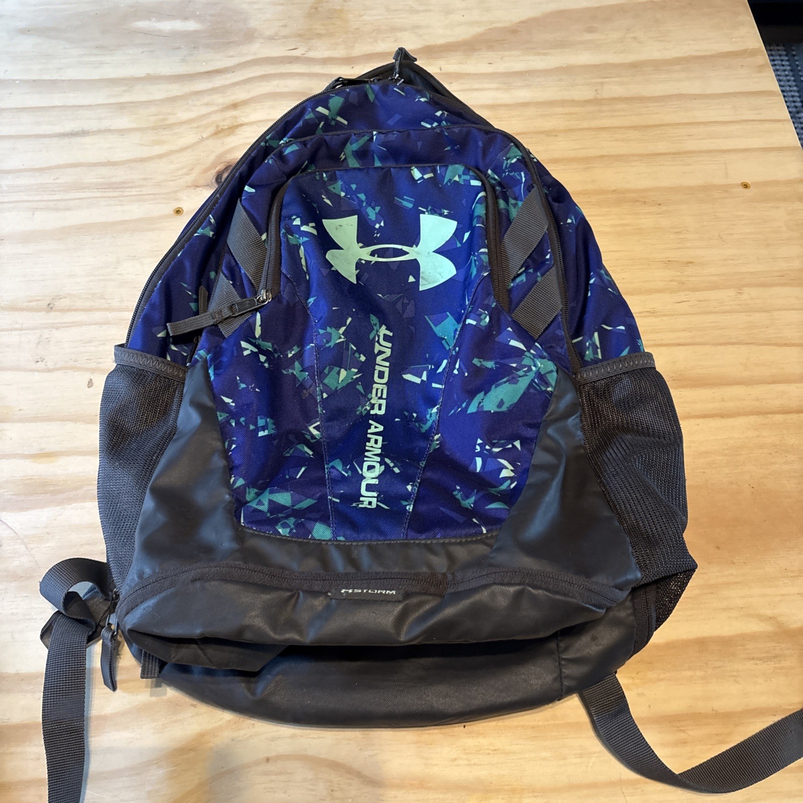 Under Armour Storm Backpack blue Purple School Sports Bag Preowned Very Good