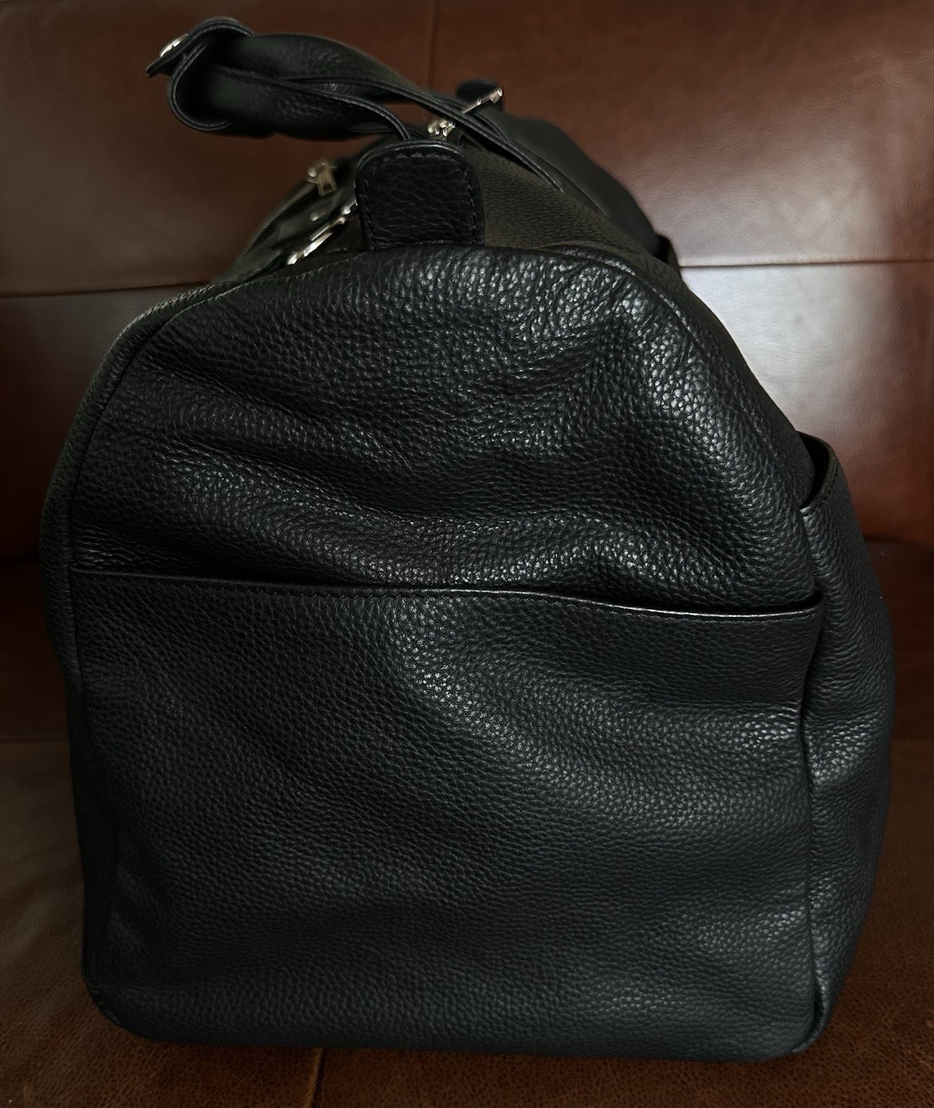 Kreya Archer Convertible Bag Black Pebbled Leather Duffel Backpack 3-in-1 Travel