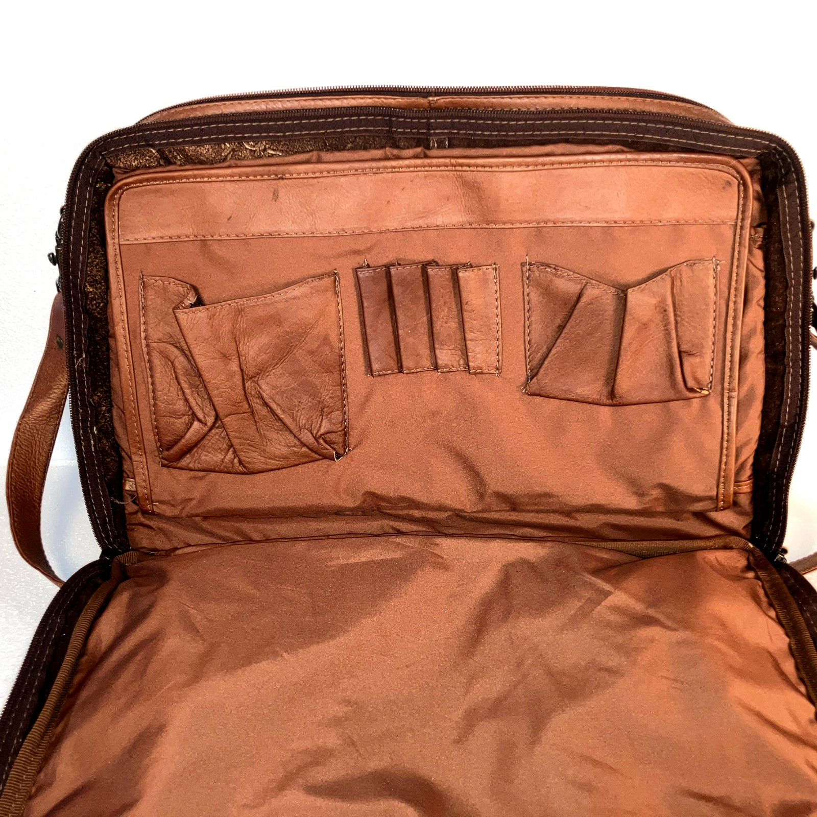 Men’s Leather Crossbody Bag Vintage Shoulder Bag Casual Medium Messenger Pack