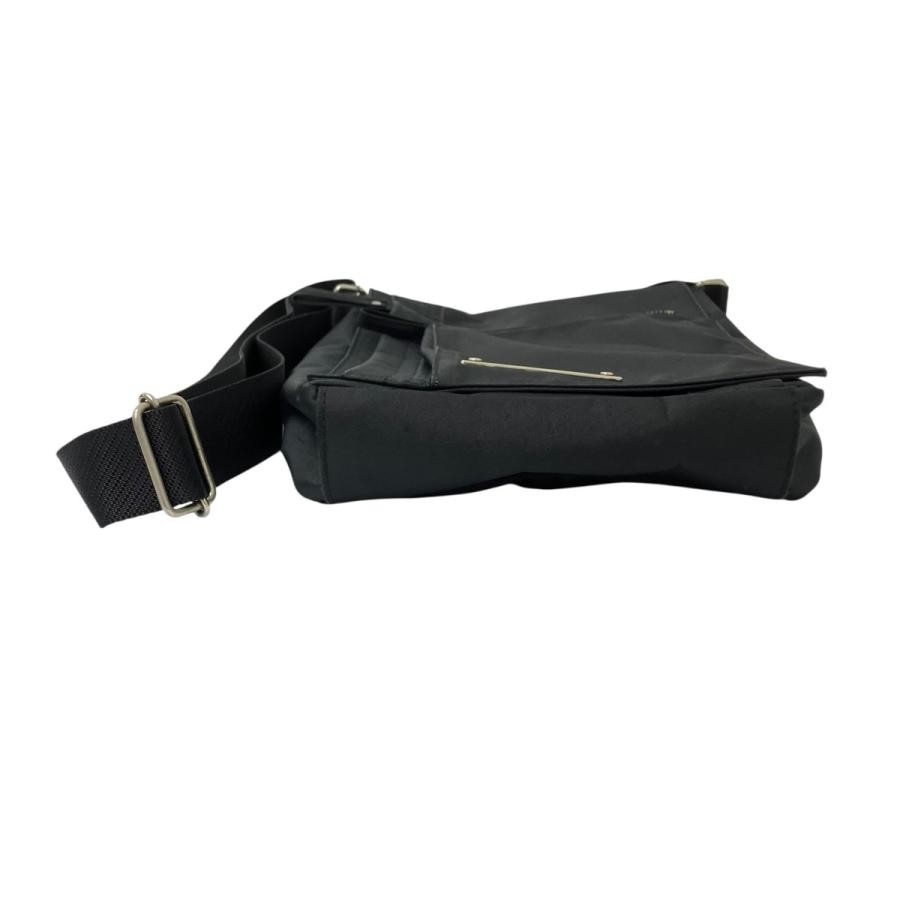 Jean Paul Gaultier Black Canvas Shoulder Bag Mens 21cm x 28cm Auth