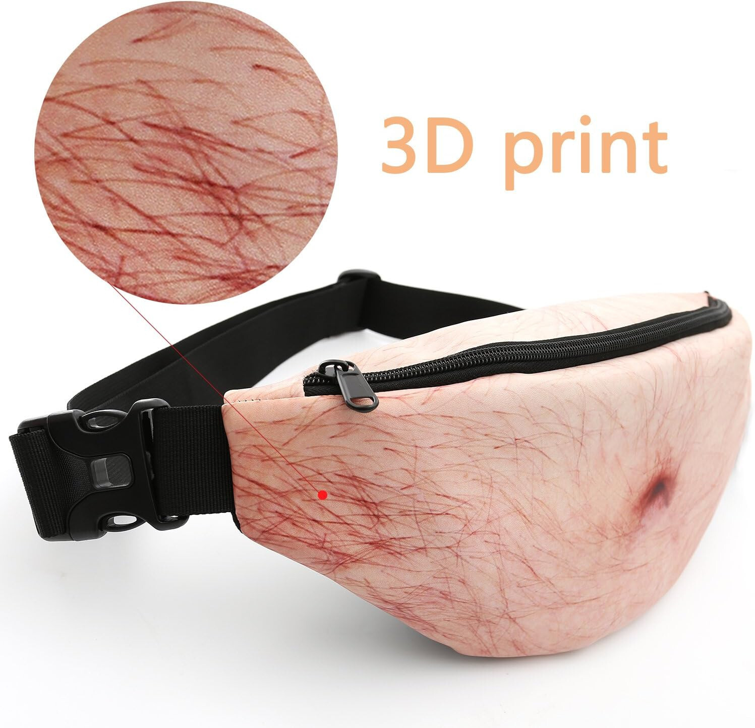 Gag Gifts Dad Bag Fanny Pack & 3D Beer Hairy Belly Waist Pack Waterproof USA