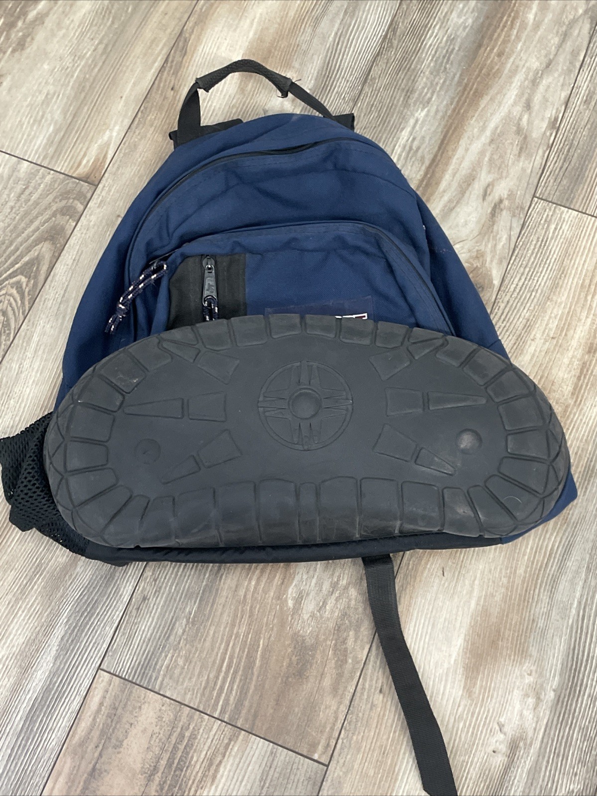 Vintage 90’s Retro Jansport Thick Rubber Tire Bottom Backpack Blue 16″ EUC