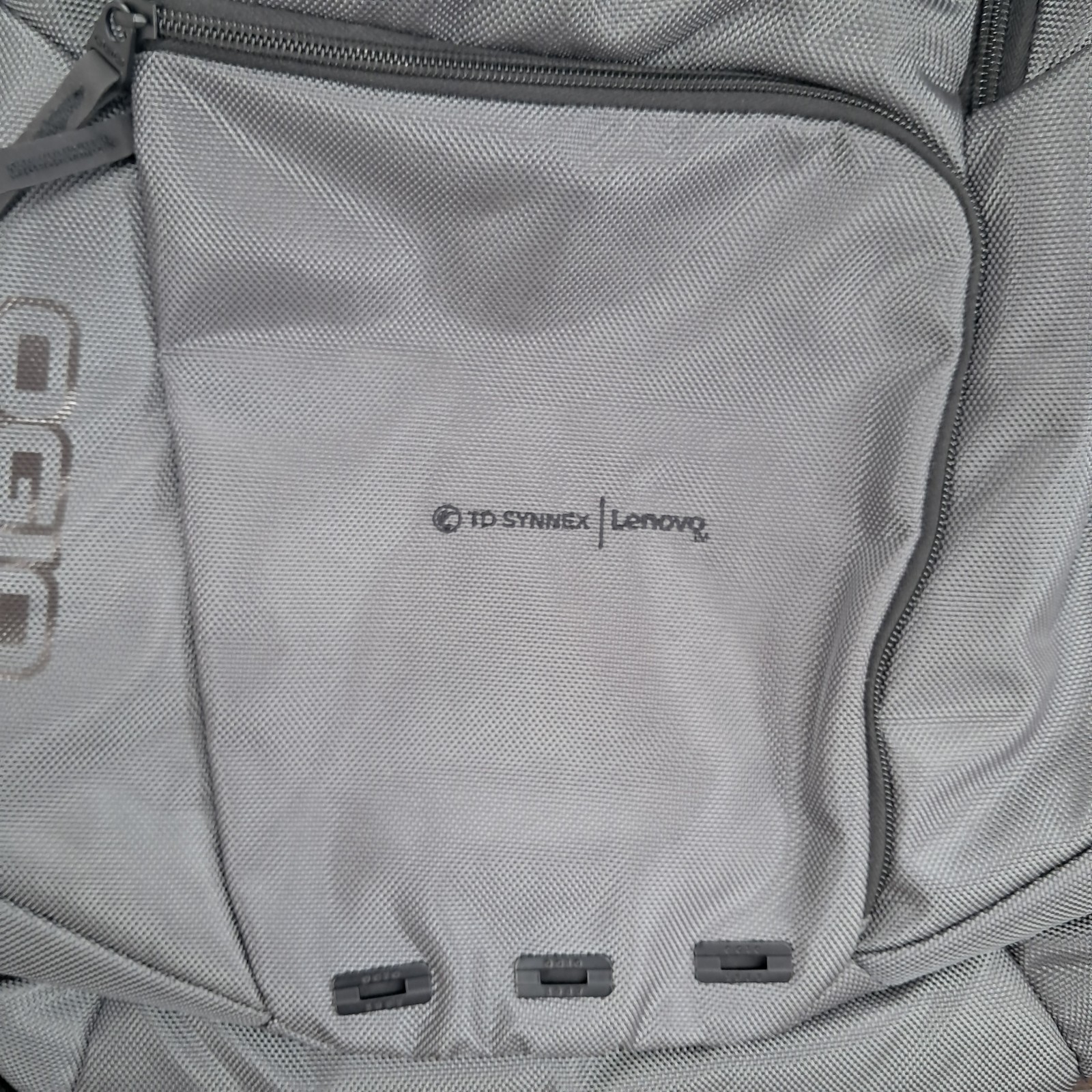 OGIO Metallic GRAY Ace Backpack fleece lined backpack With TD Synnex Lenovo Logo
