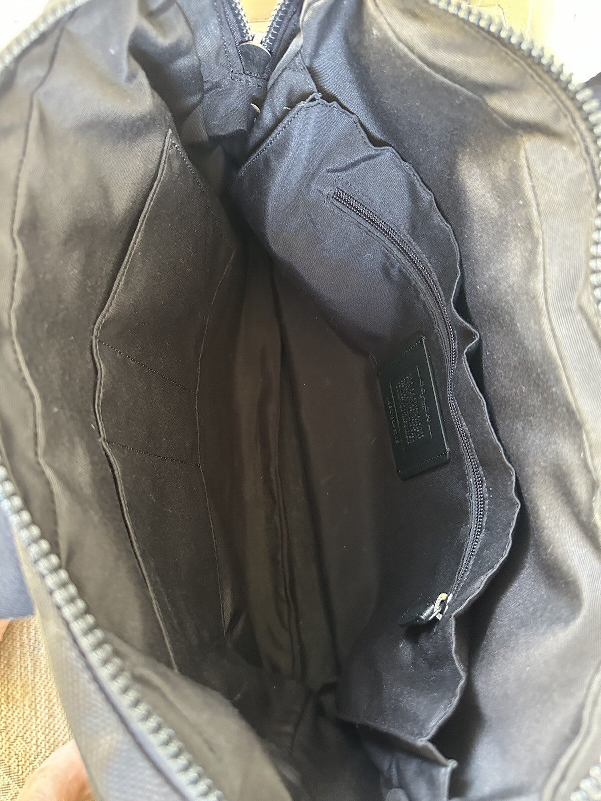 COACH Black Leather RIDER Briefcase Travel Laptop Shoulder Bag Men/Unisex